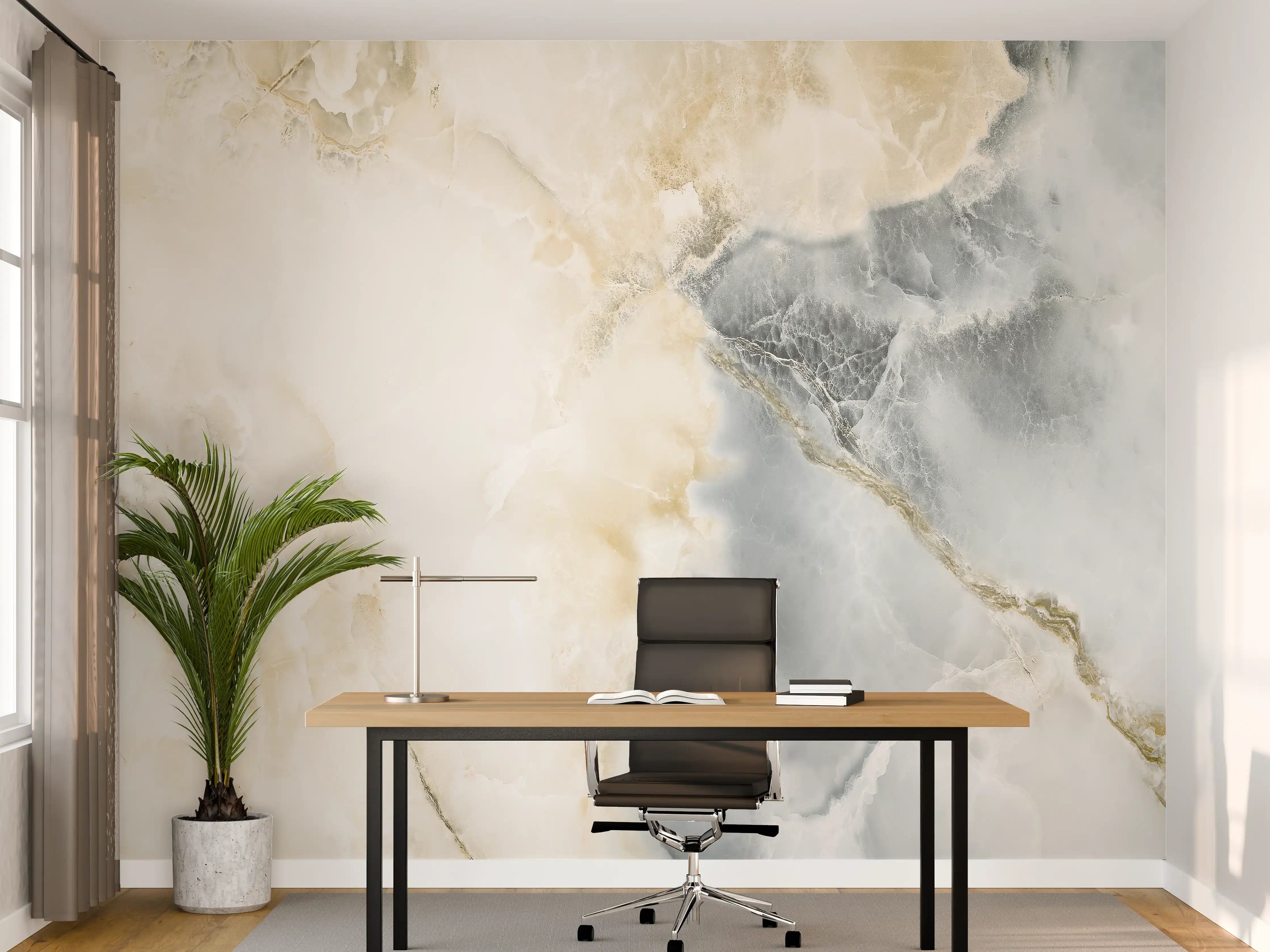 Büro Wandgestaltung - Abstraktes Marmormuster