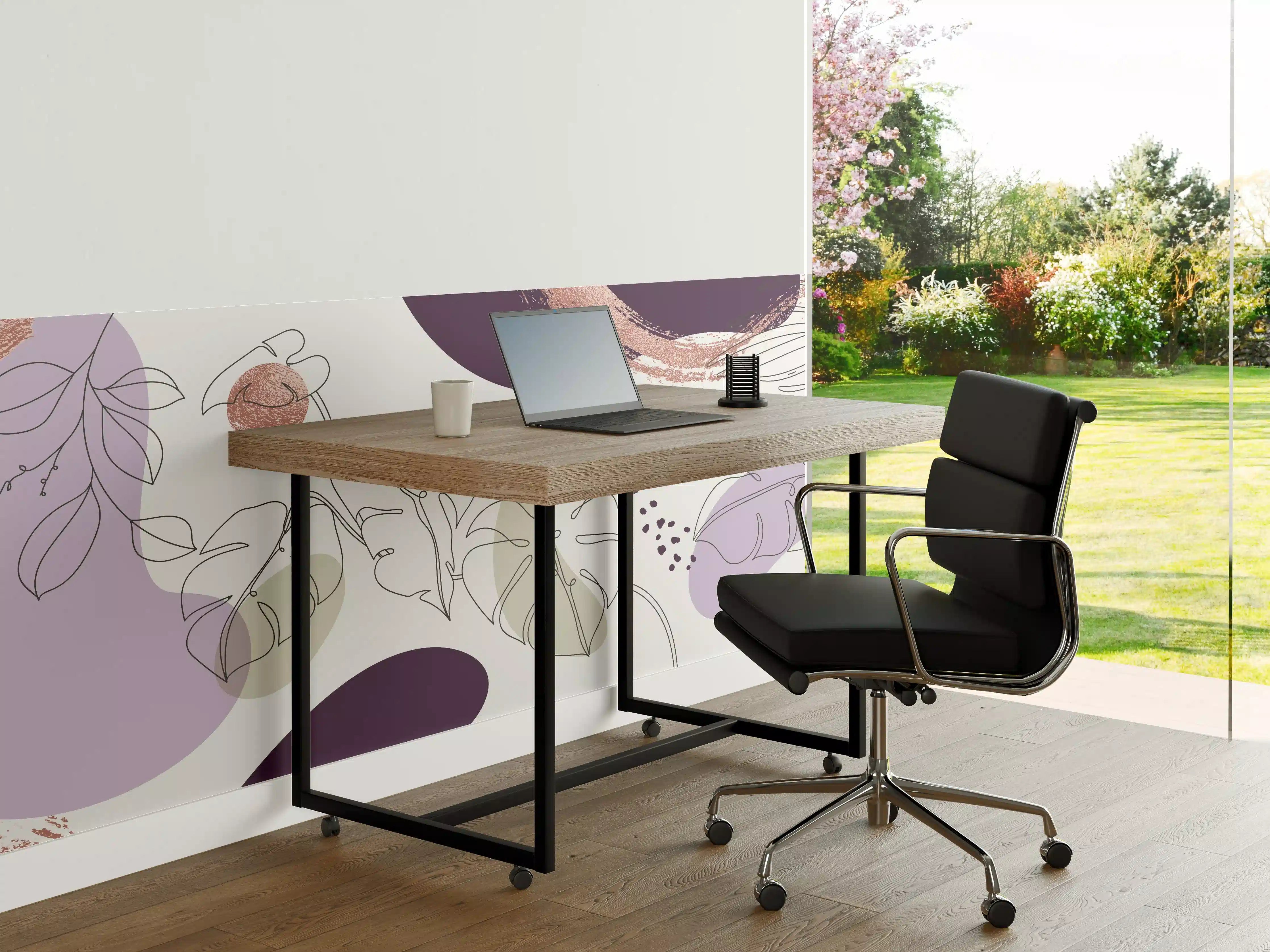 Büro Wandgestaltung - Abstraktes Pastellfarben-Design