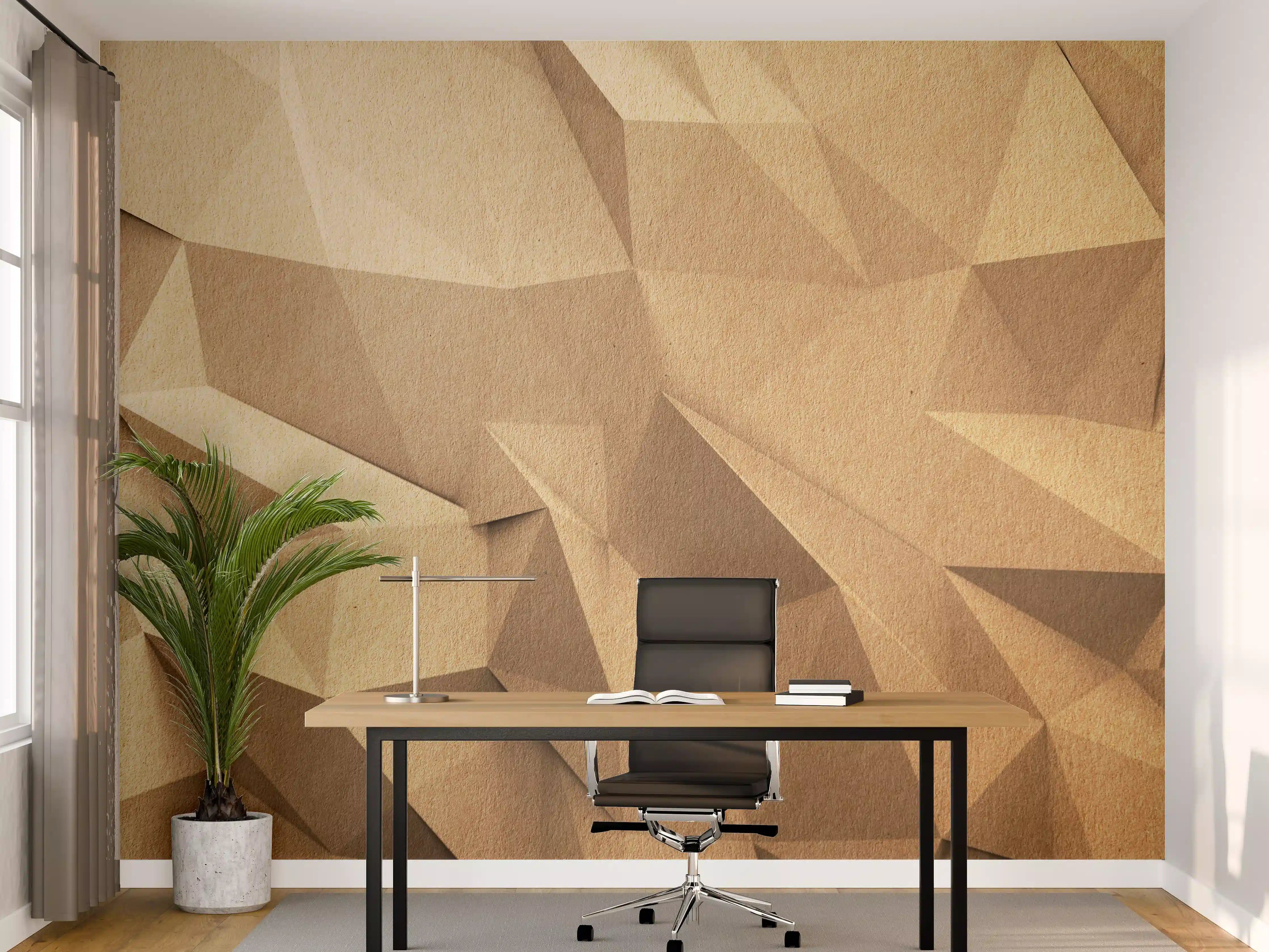 Büro Wandgestaltung - Abstraktes Polygon Handwerk