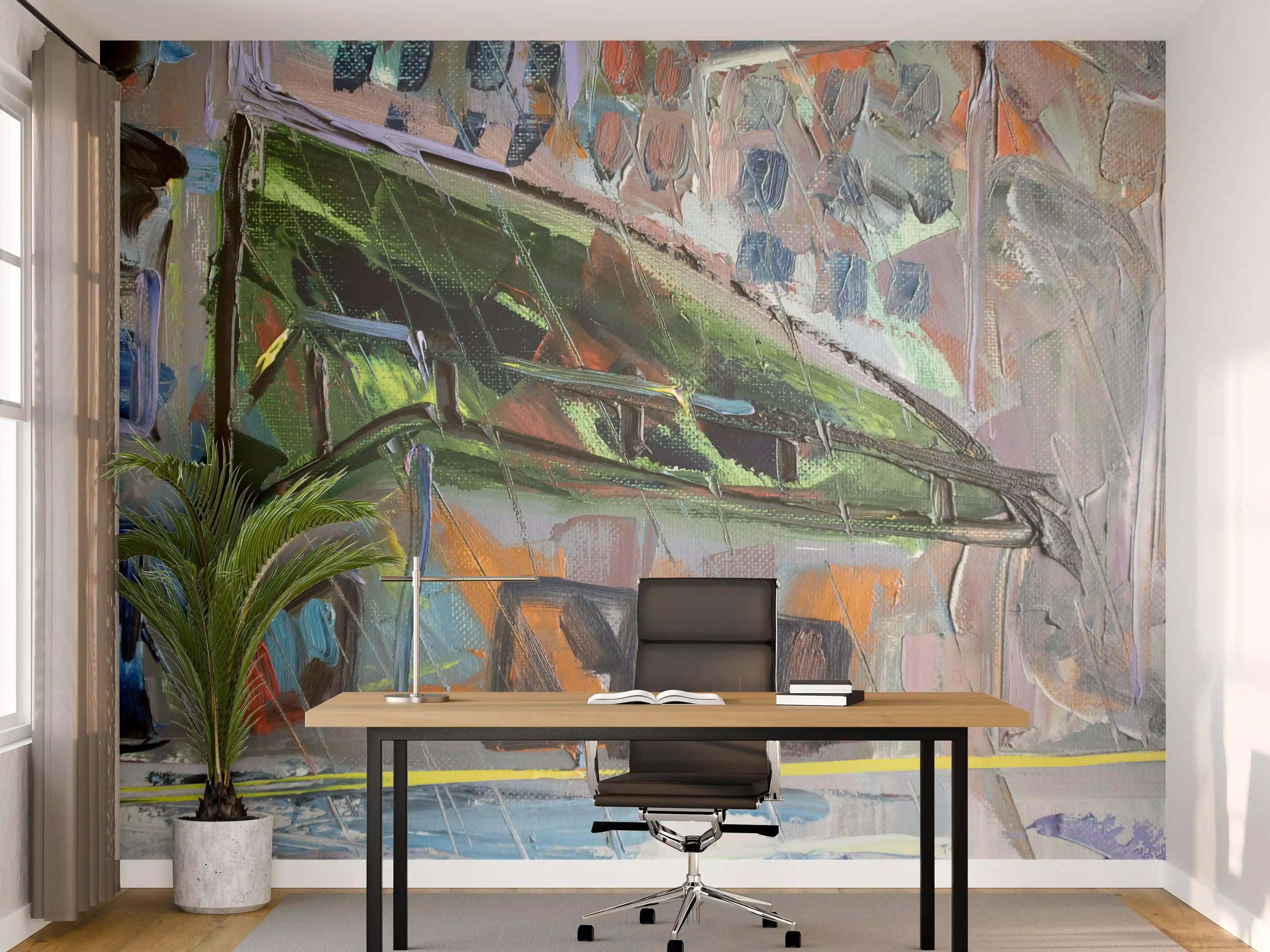 Büro Wandgestaltung - Acryl Farben Kunst - Gebäude