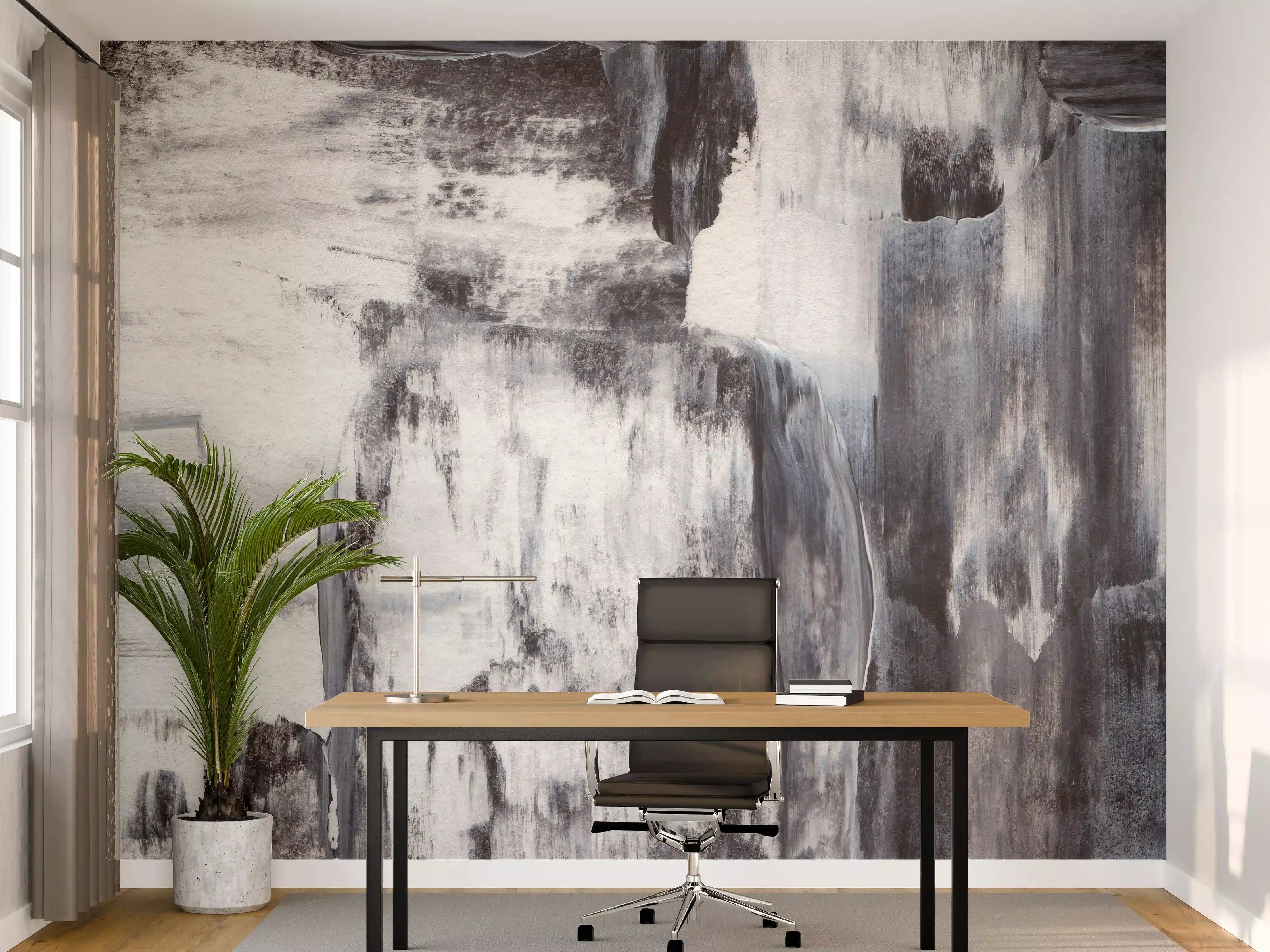 Büro Wandgestaltung - Acryl Gemälde - Schwarz-weiß