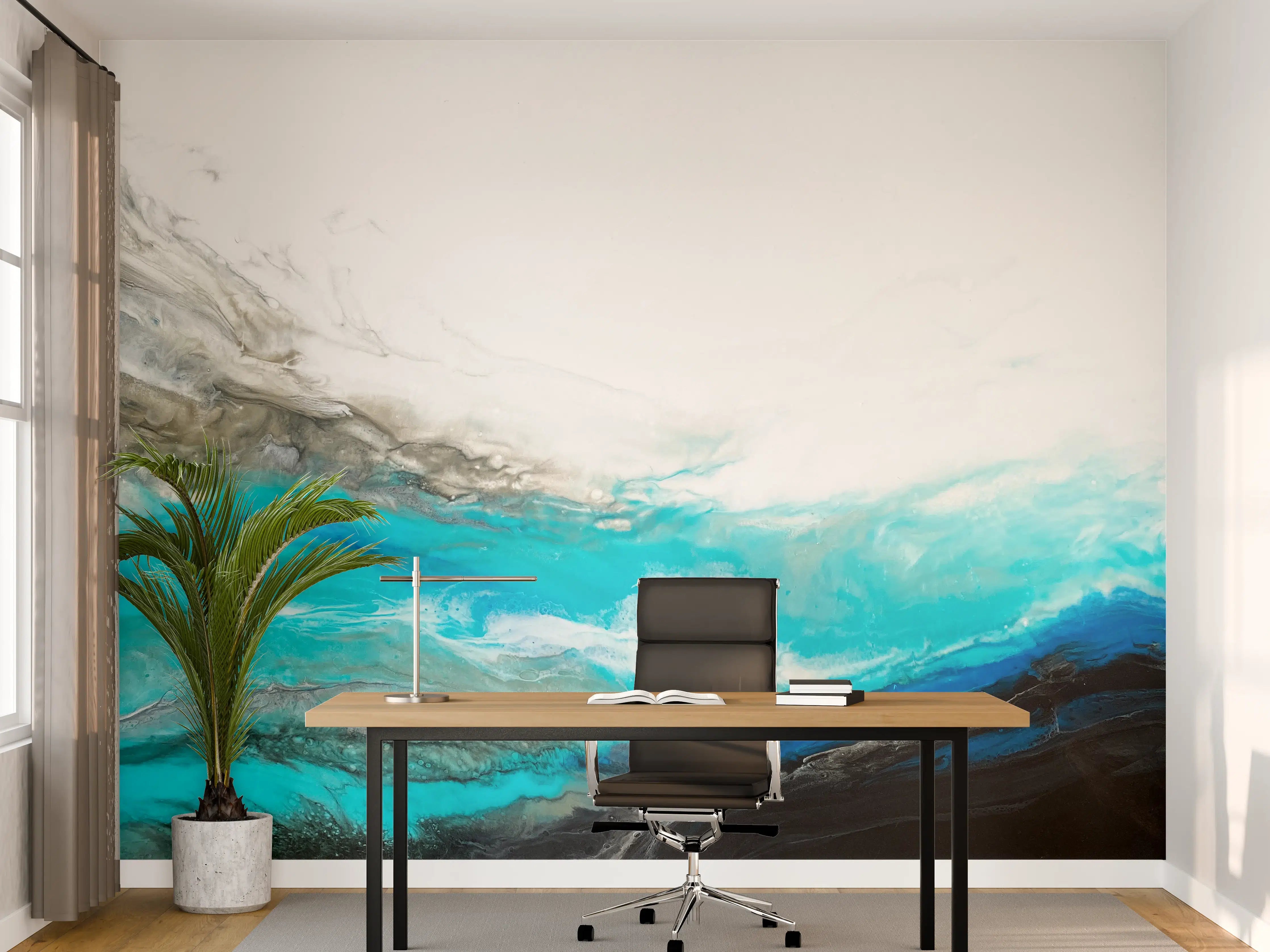 Büro Wandgestaltung - Acryl Gemälde - Wellen 