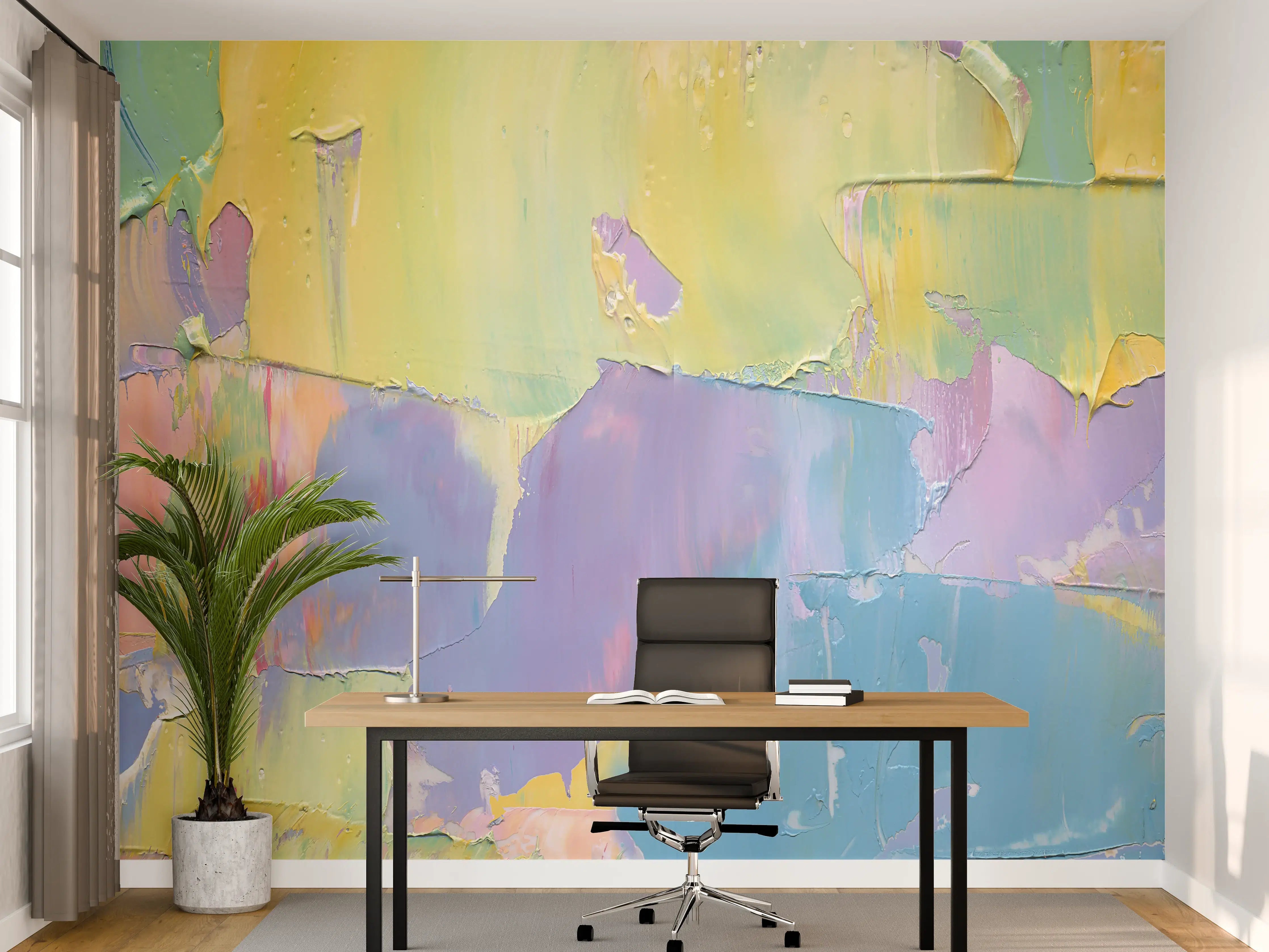 Büro Wandgestaltung - Acryl Kunstwerk - bunt