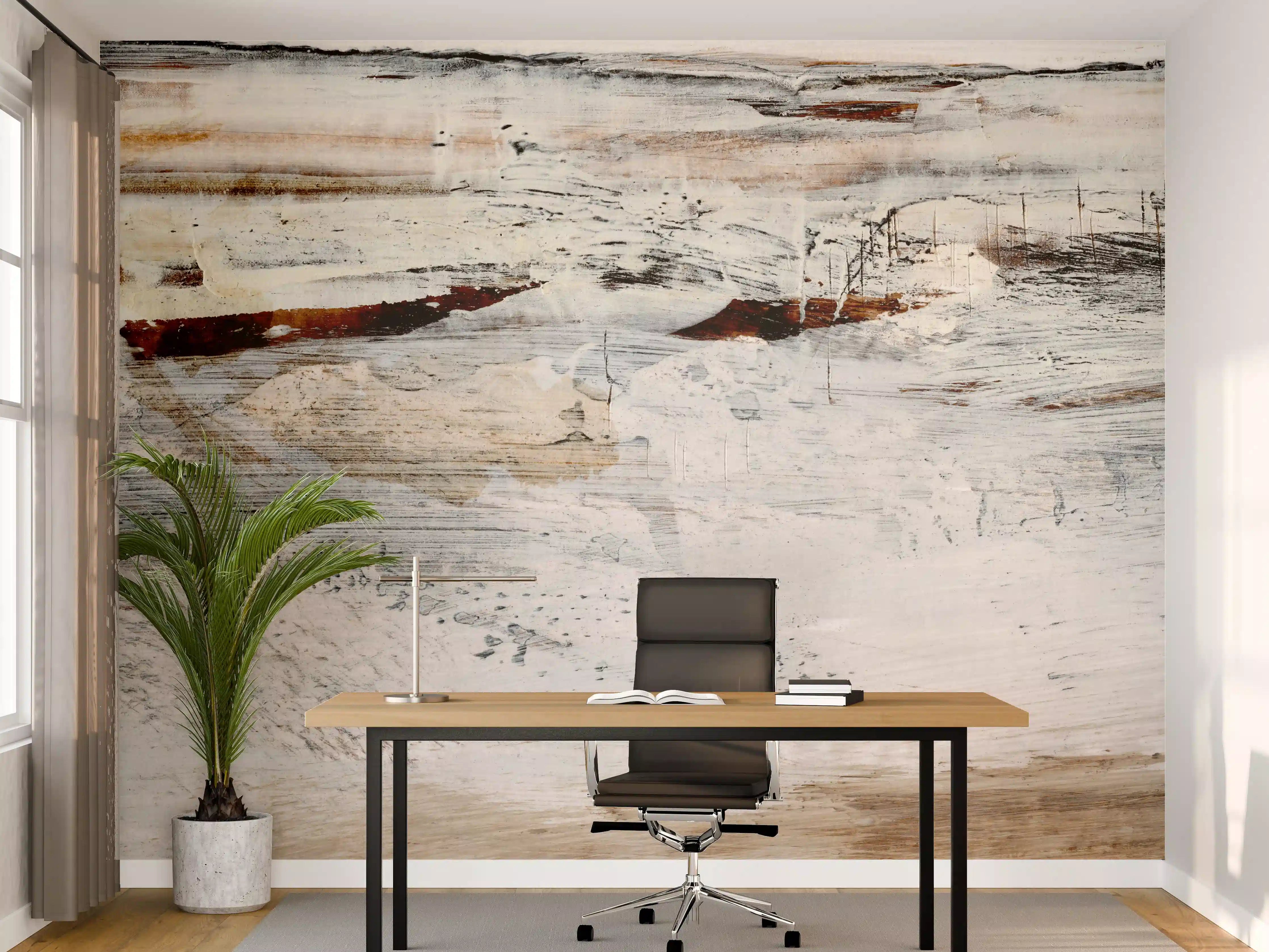 Büro Wandgestaltung - Acryl Zeichnung - Abstrakt