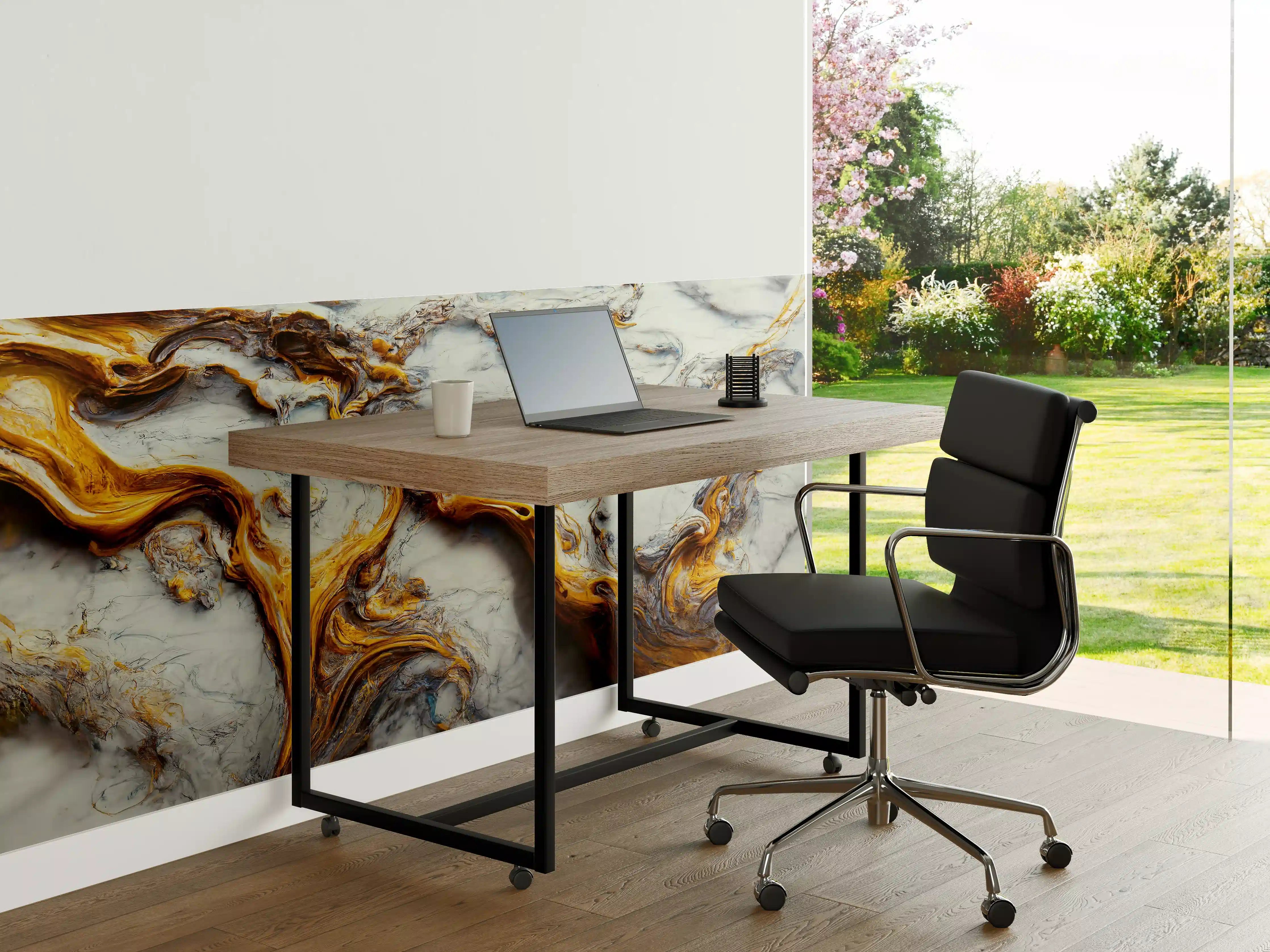 Büro Wandgestaltung - Acrylfarben Flüssigkunst - Marmor