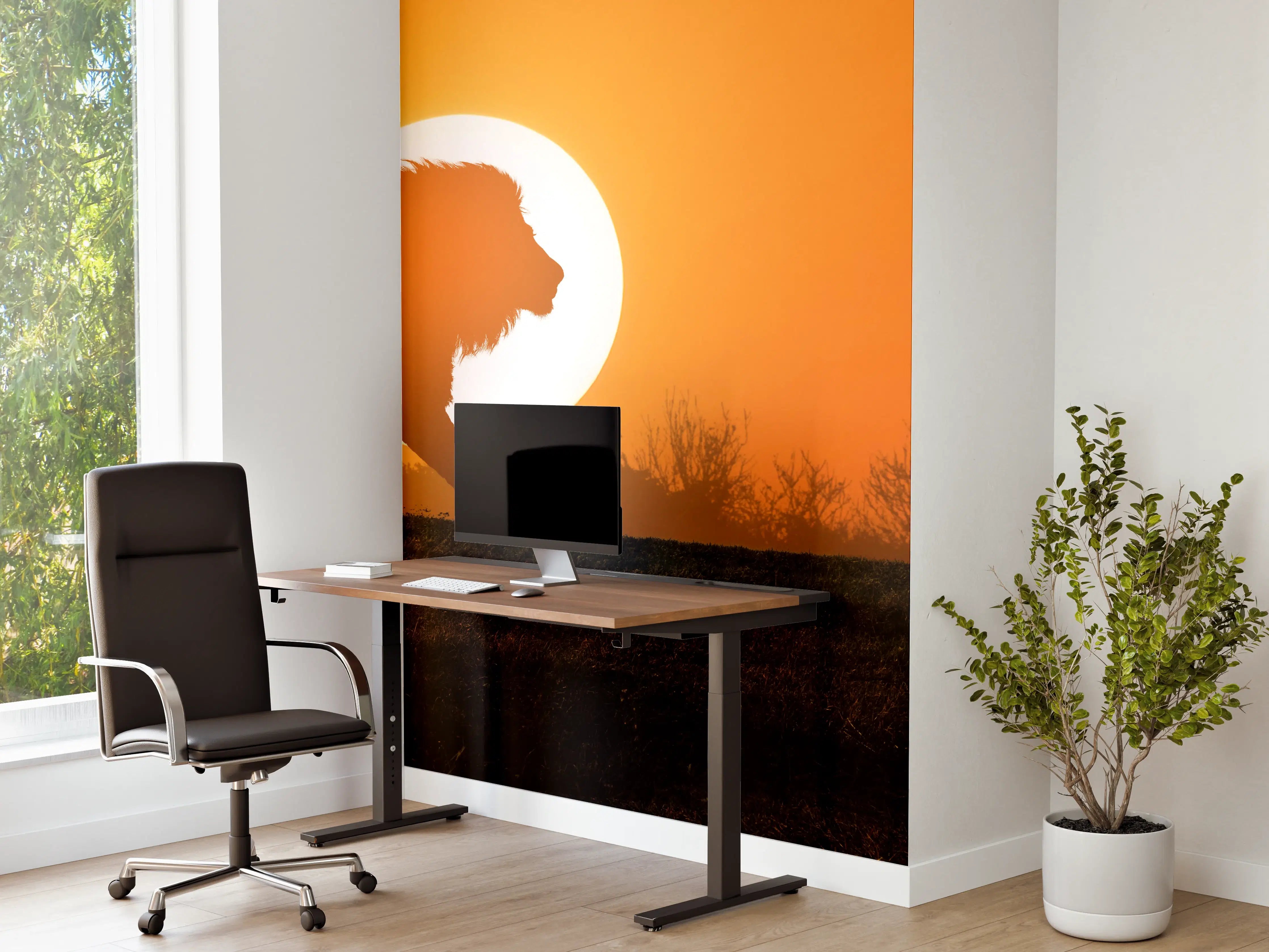Büro Wandgestaltung - Afrikanische Landschaft bei Sonnenuntergang