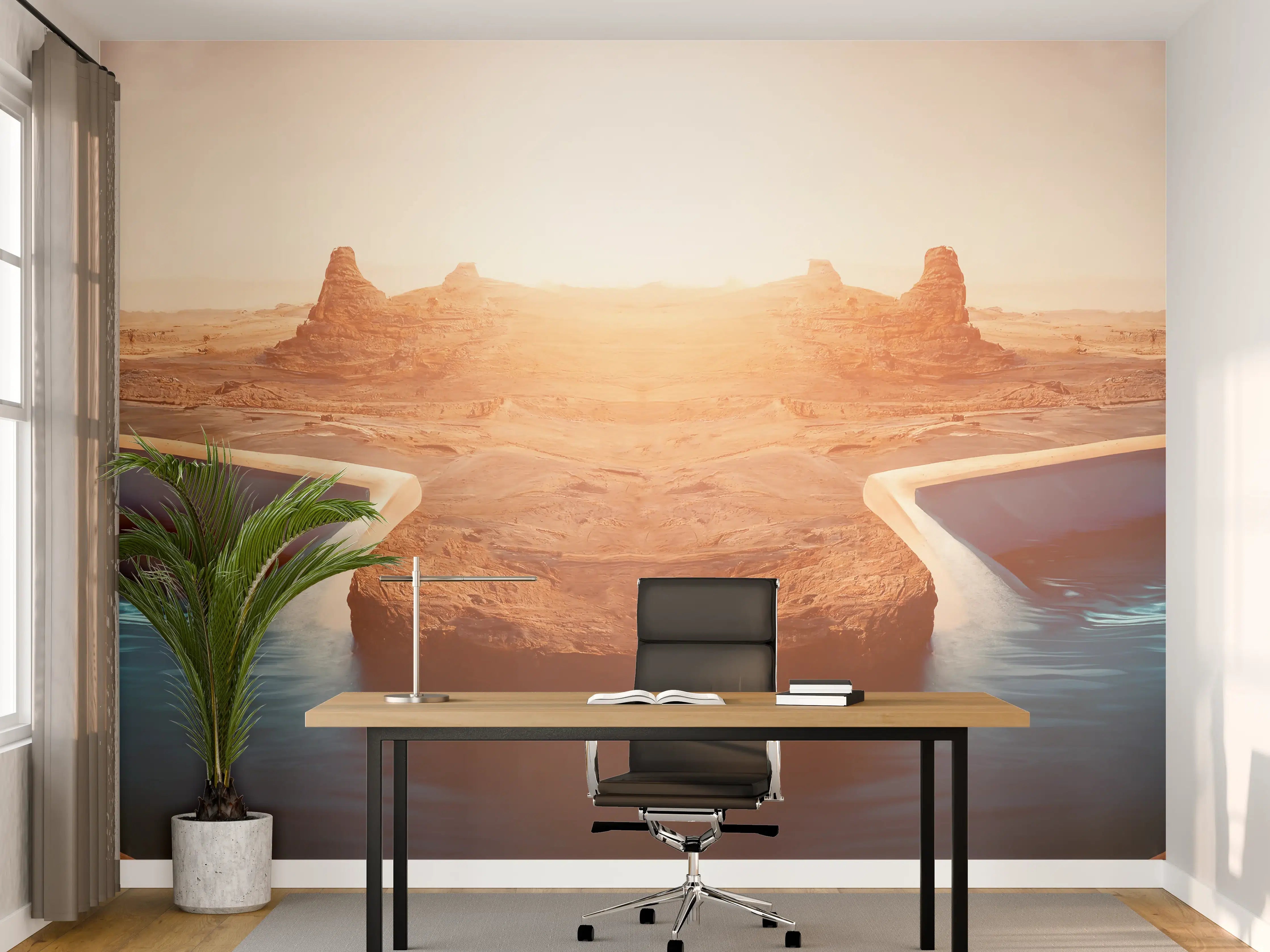 Büro Wandgestaltung - Afrikanische Wüste - Abendlich