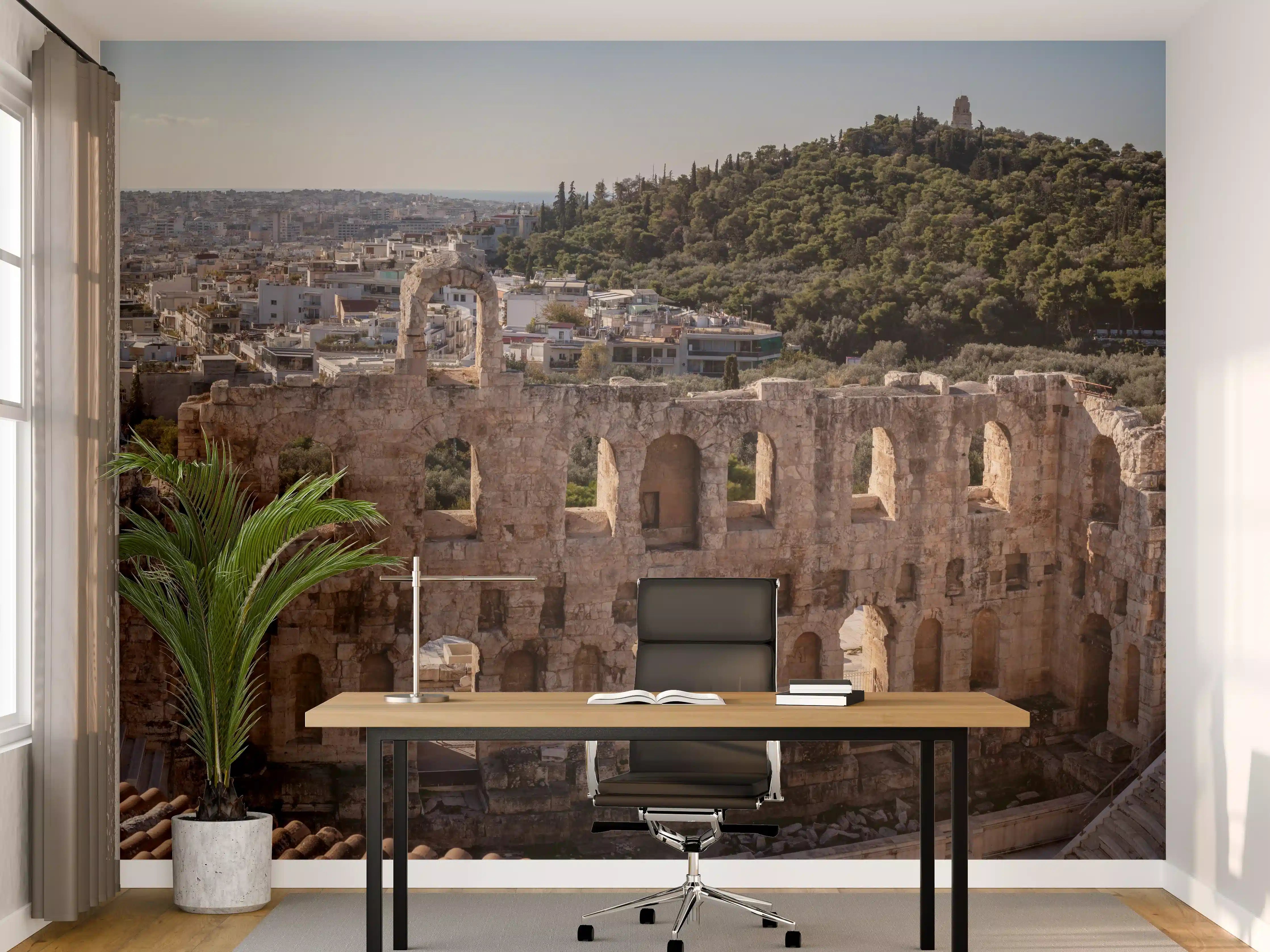 Büro Wandgestaltung - Akropolis Amphitheater Athen Panorama