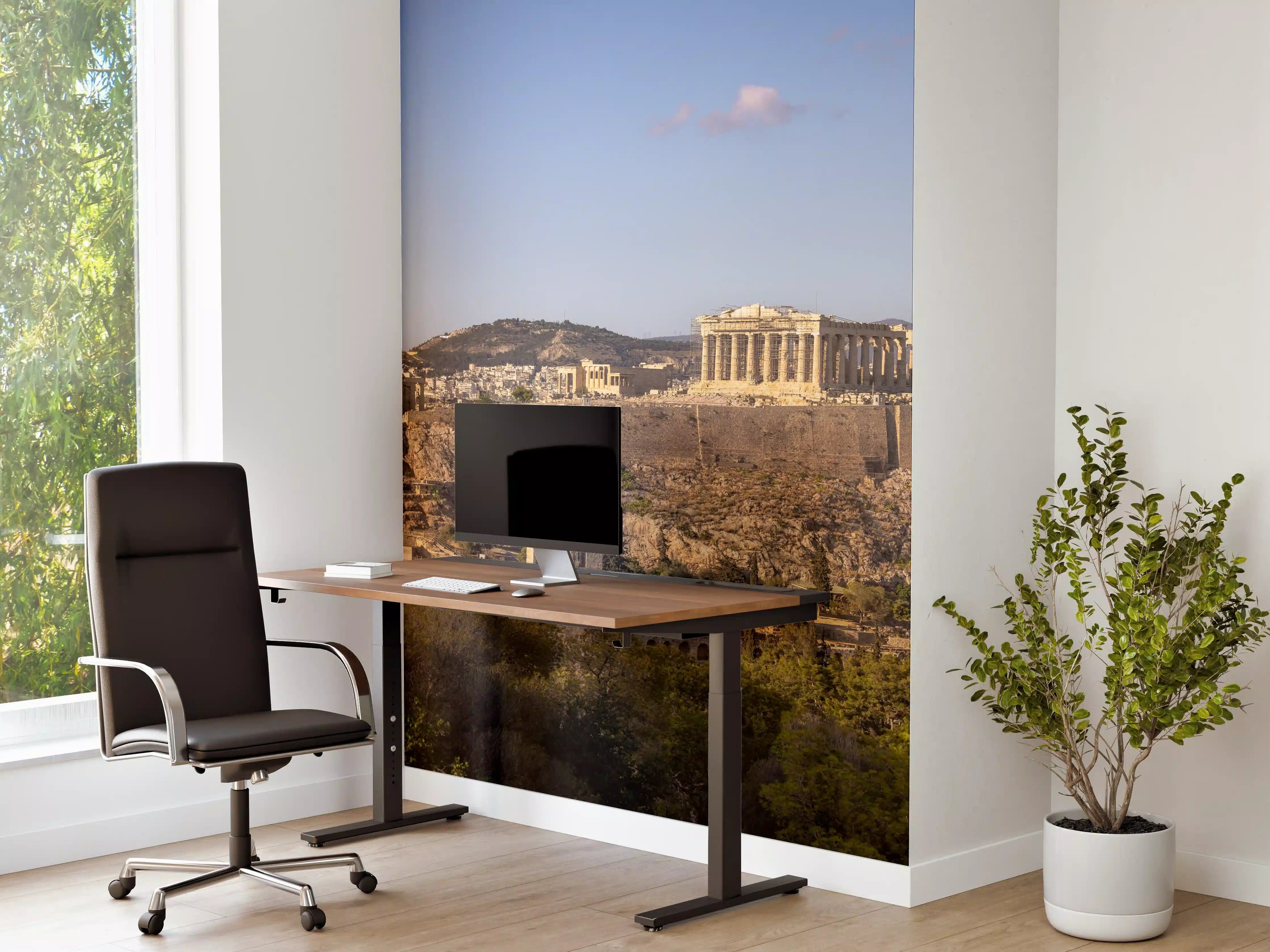 Büro Wandgestaltung - Akropolis Panorama Beige-Blau