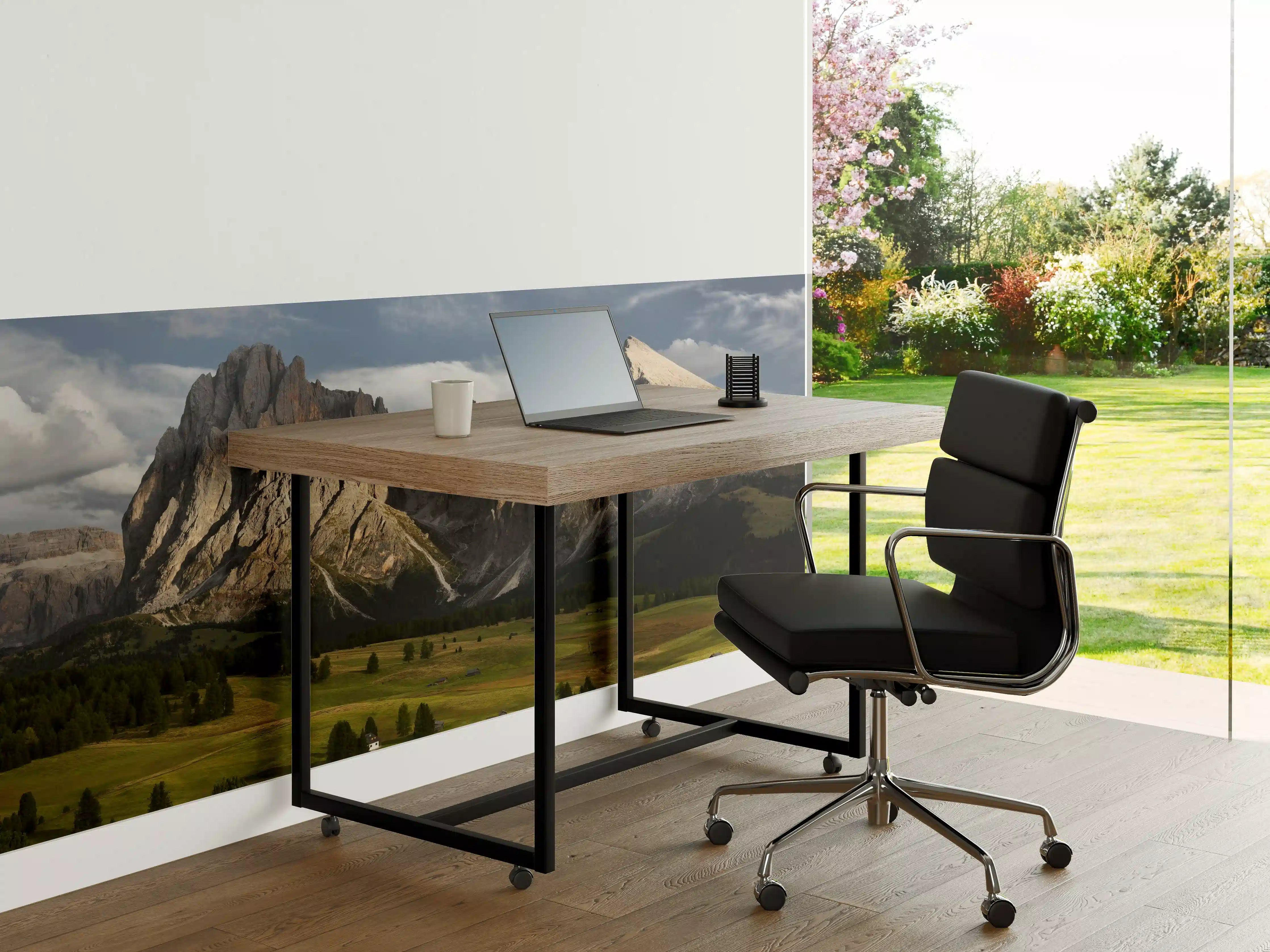 Büro Wandgestaltung - Alpenpanorama Dolomiten Wiese