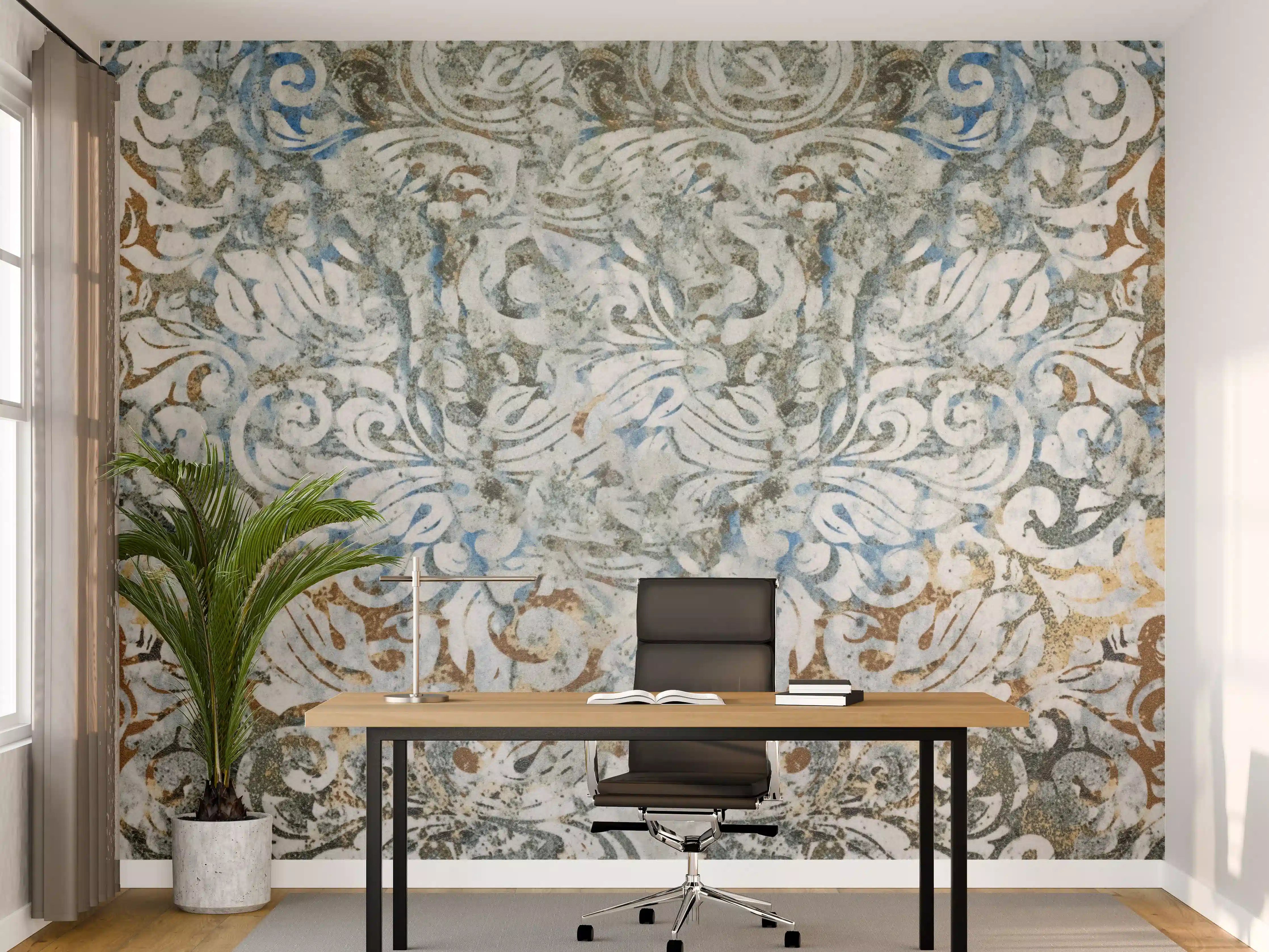 Büro Wandgestaltung - Alte Abstrakte Vintage Shabby Retro Stein Mosaik