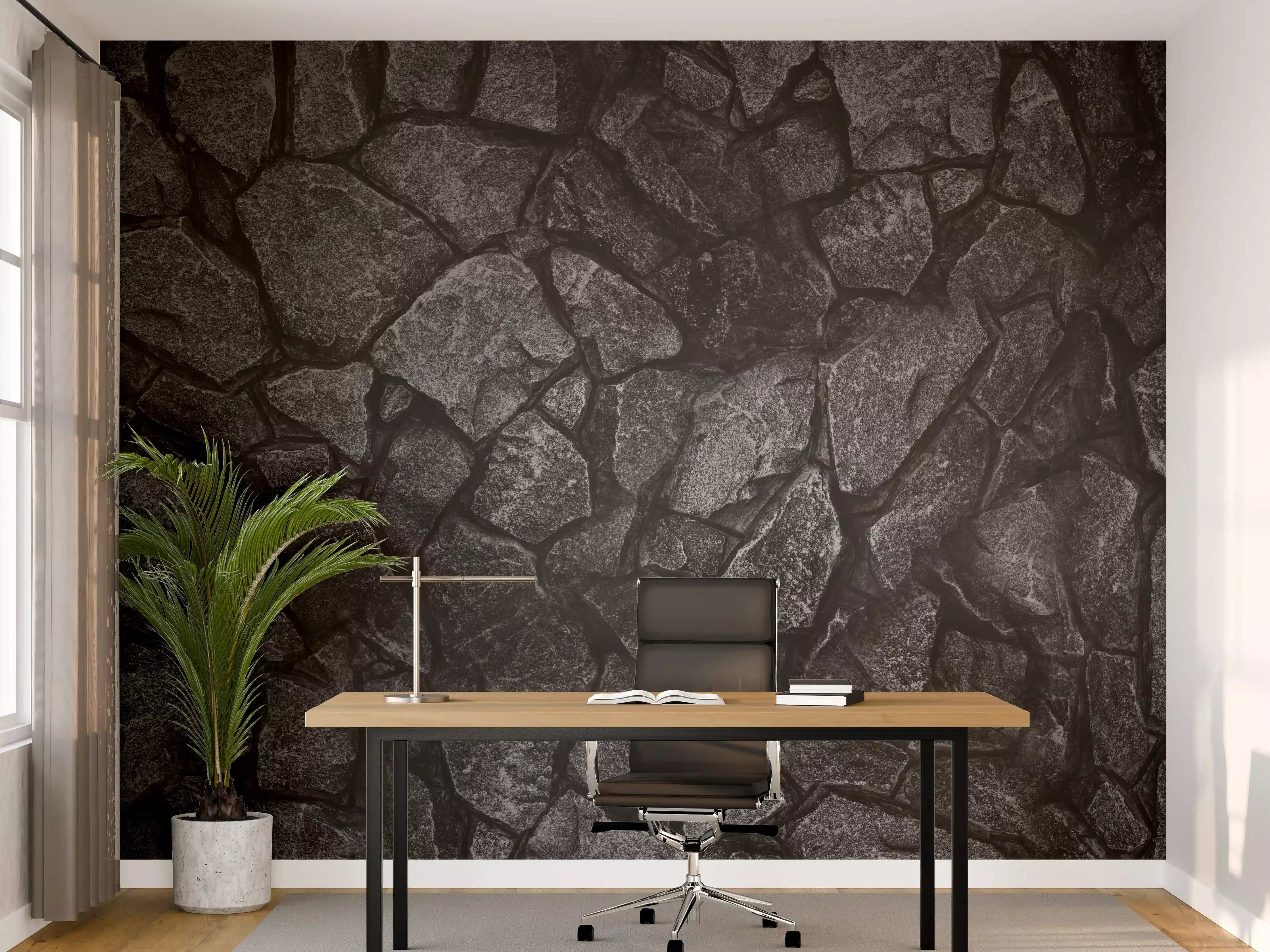 Büro Wandgestaltung - Alte Steinmauer - Hintergrund