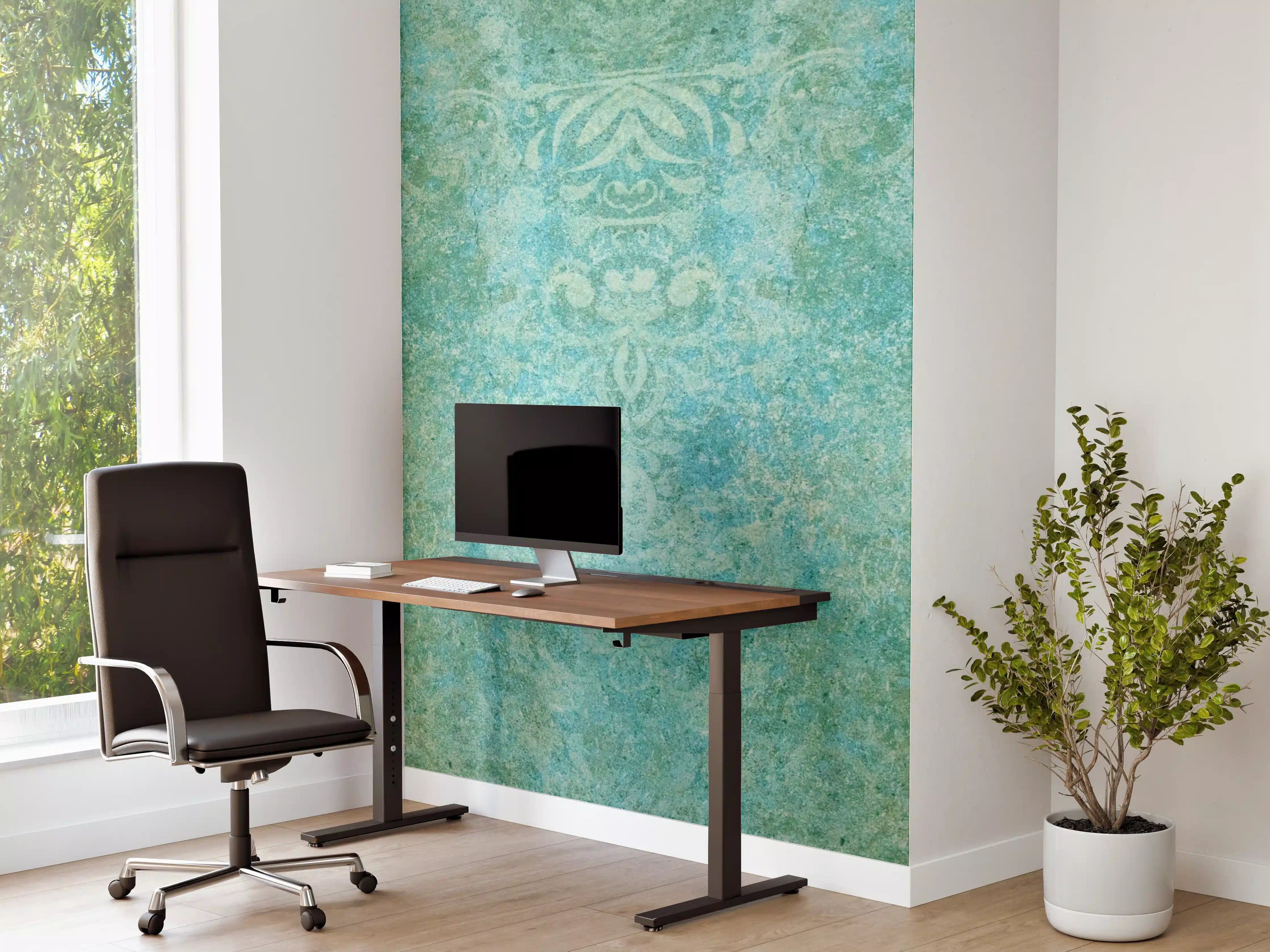 Büro Wandgestaltung - Alte blaugrüne Vintage-Fliesen