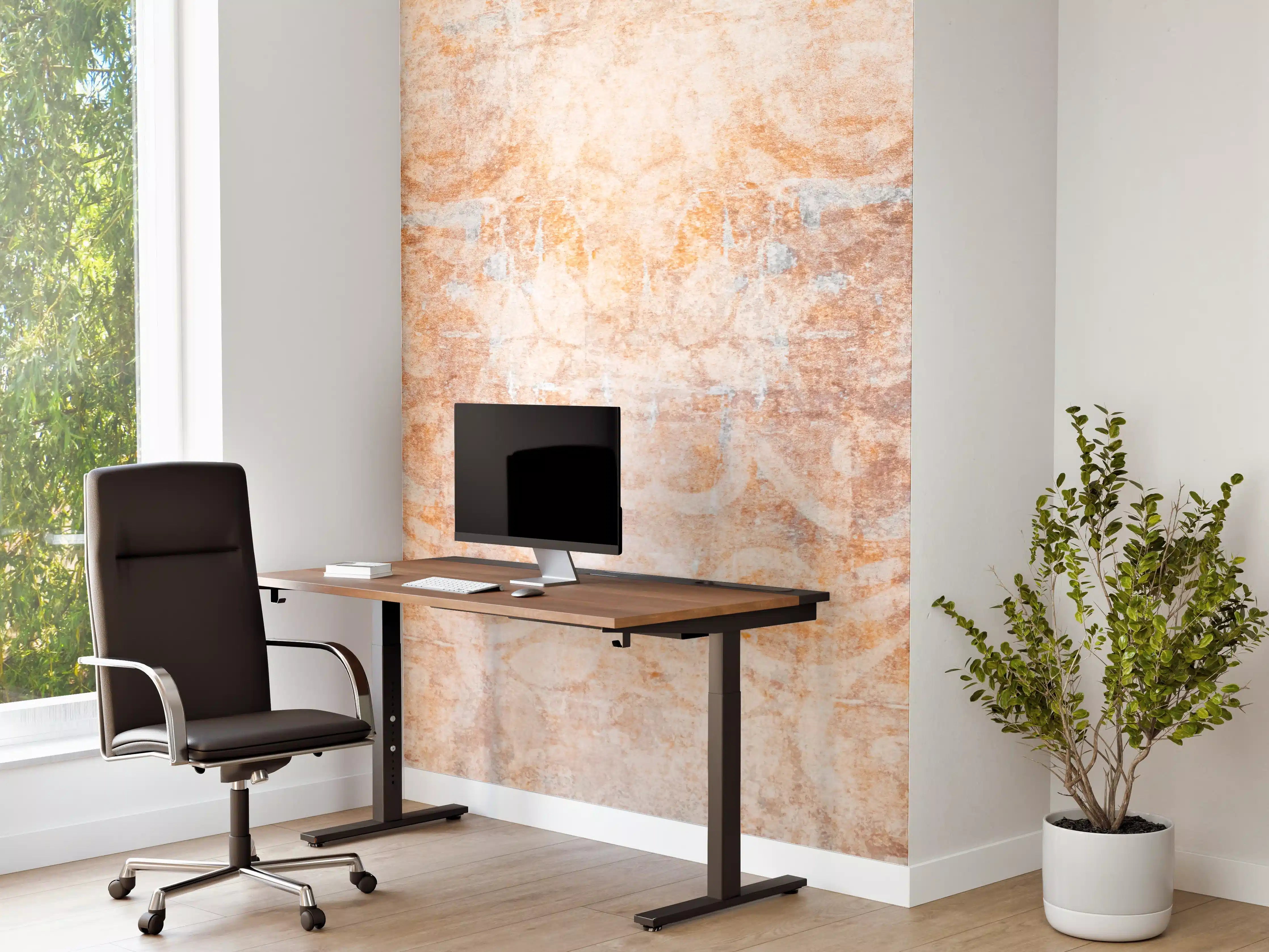 Büro Wandgestaltung - Alte braun-orange-weiß Fliesenpatchwork
