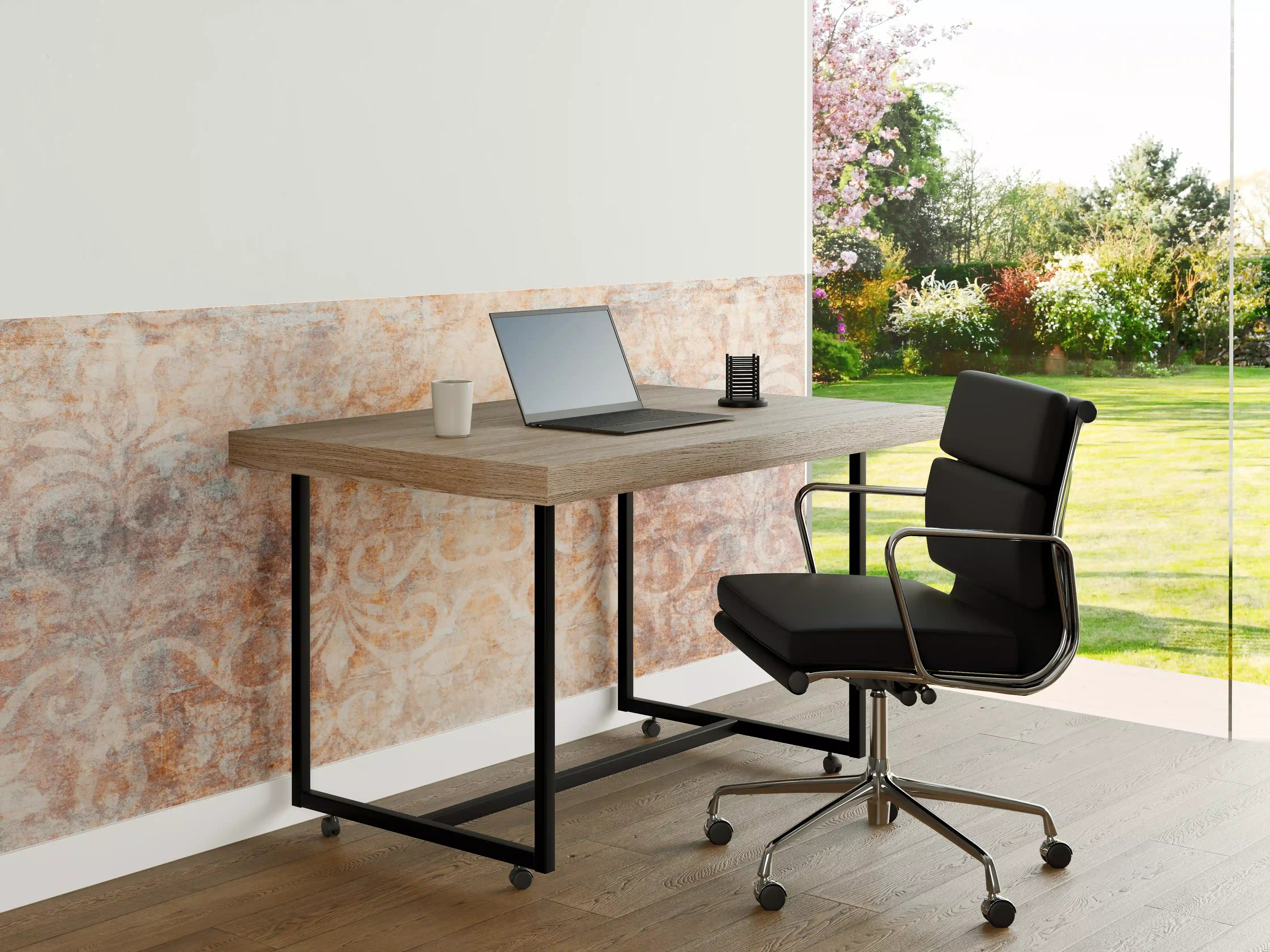 Büro Wandgestaltung - Alte braun-orange-weiß Fliesenpatchwork