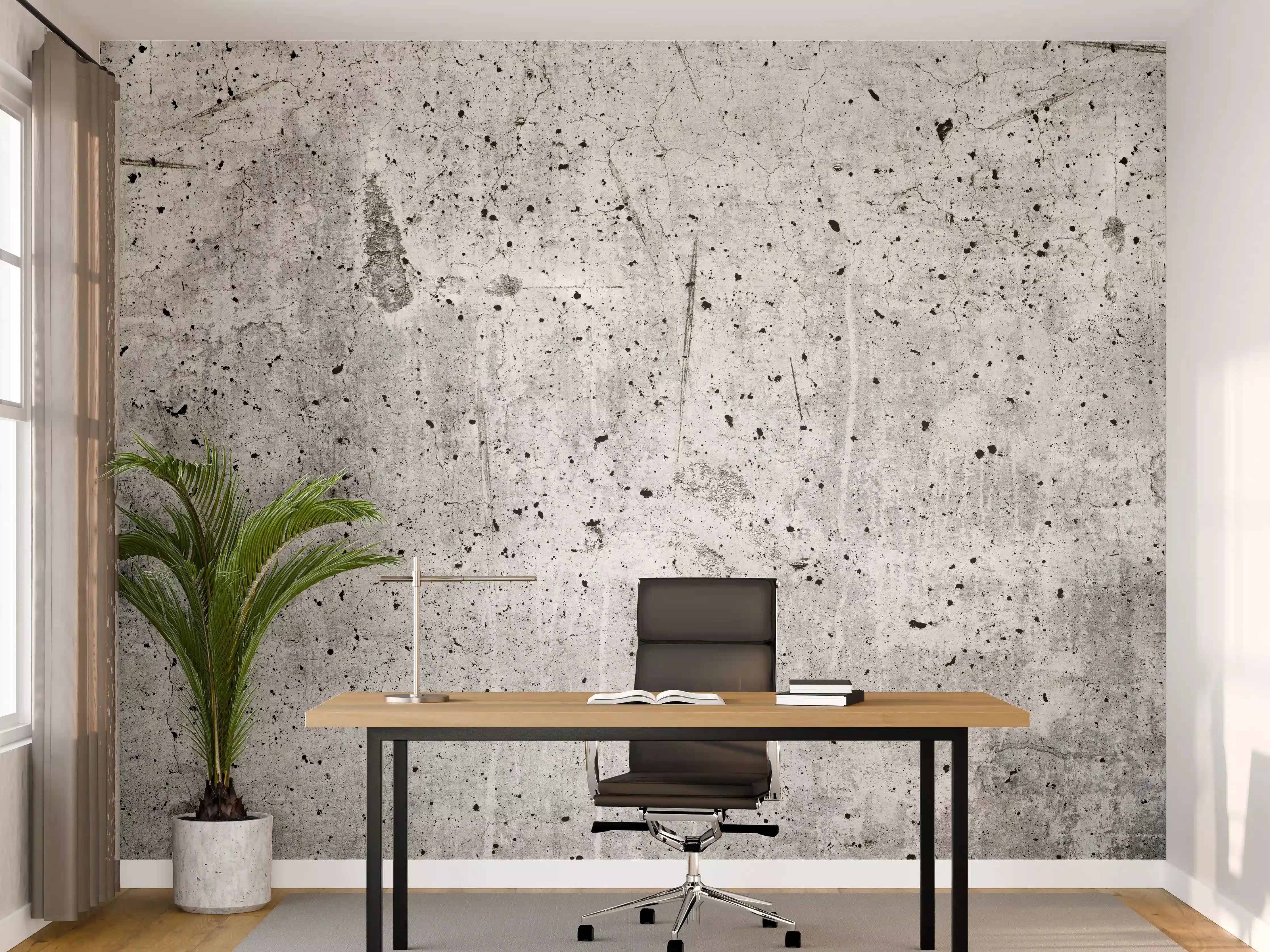 Büro Wandgestaltung - Alte graue Betonwand