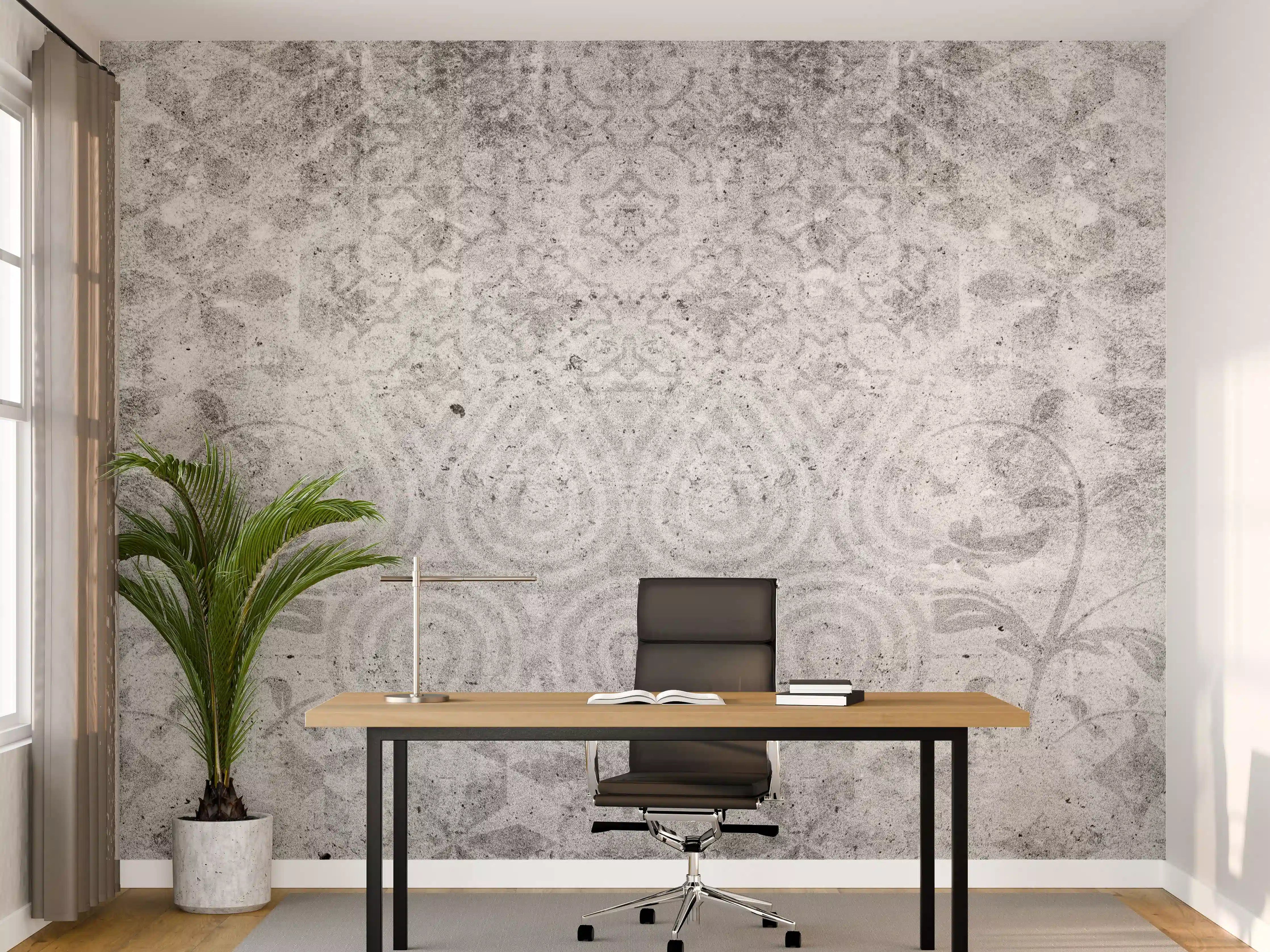 Büro Wandgestaltung - Alte graue Vintage Fliesen