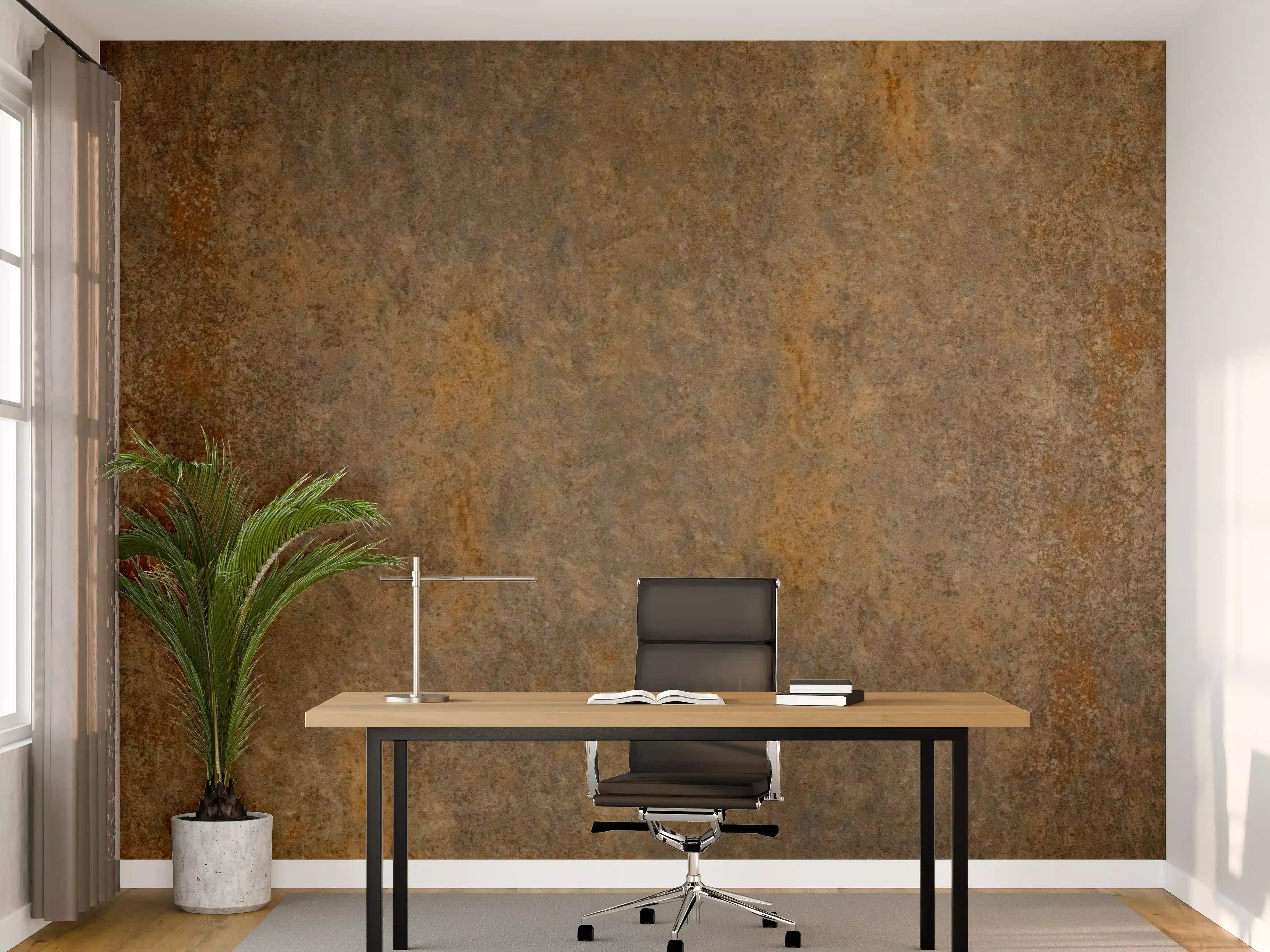 Büro Wandgestaltung - Alte rostige Metallplatte