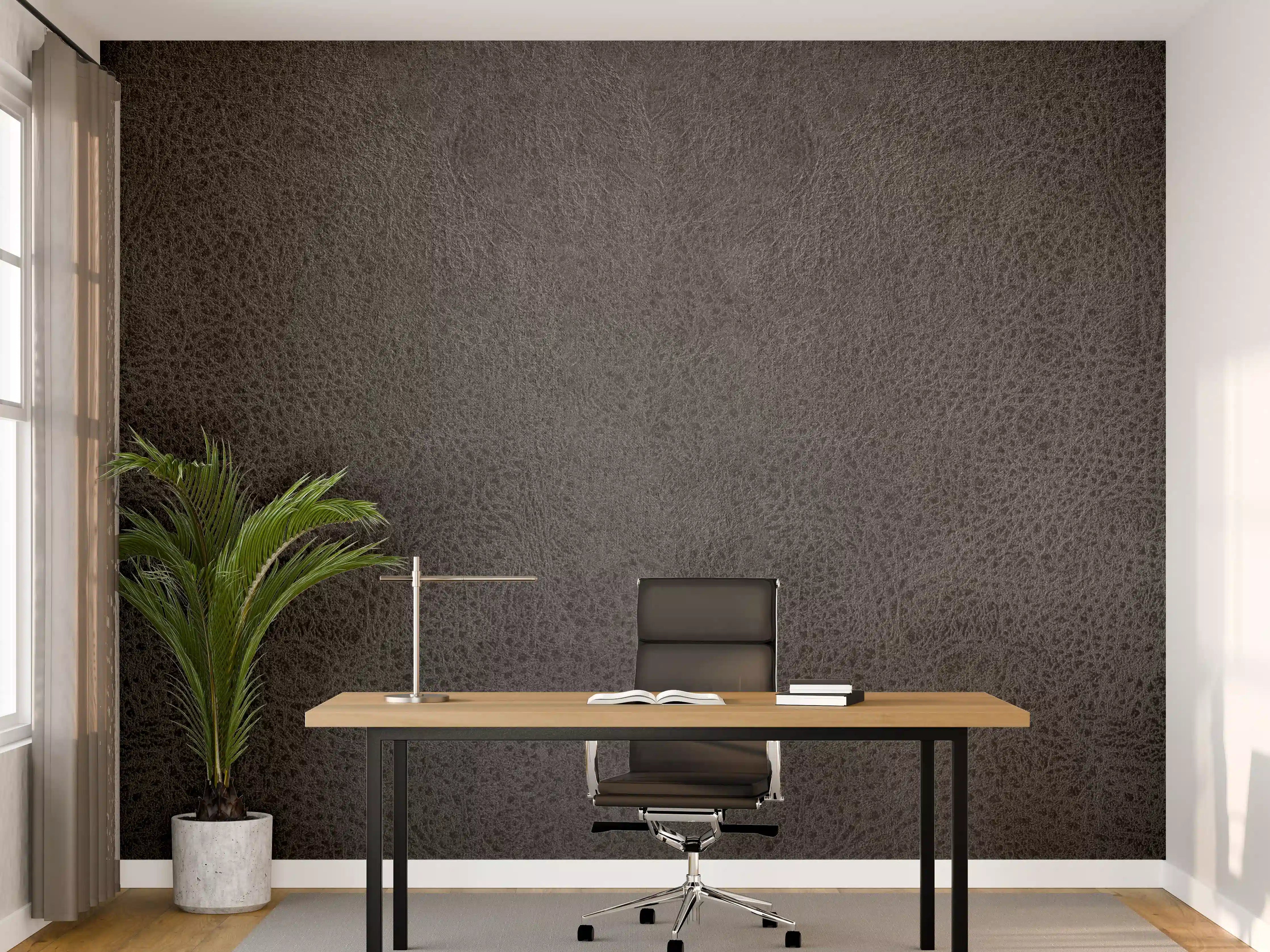 Büro Wandgestaltung - Alte schwarze Leder Textur
