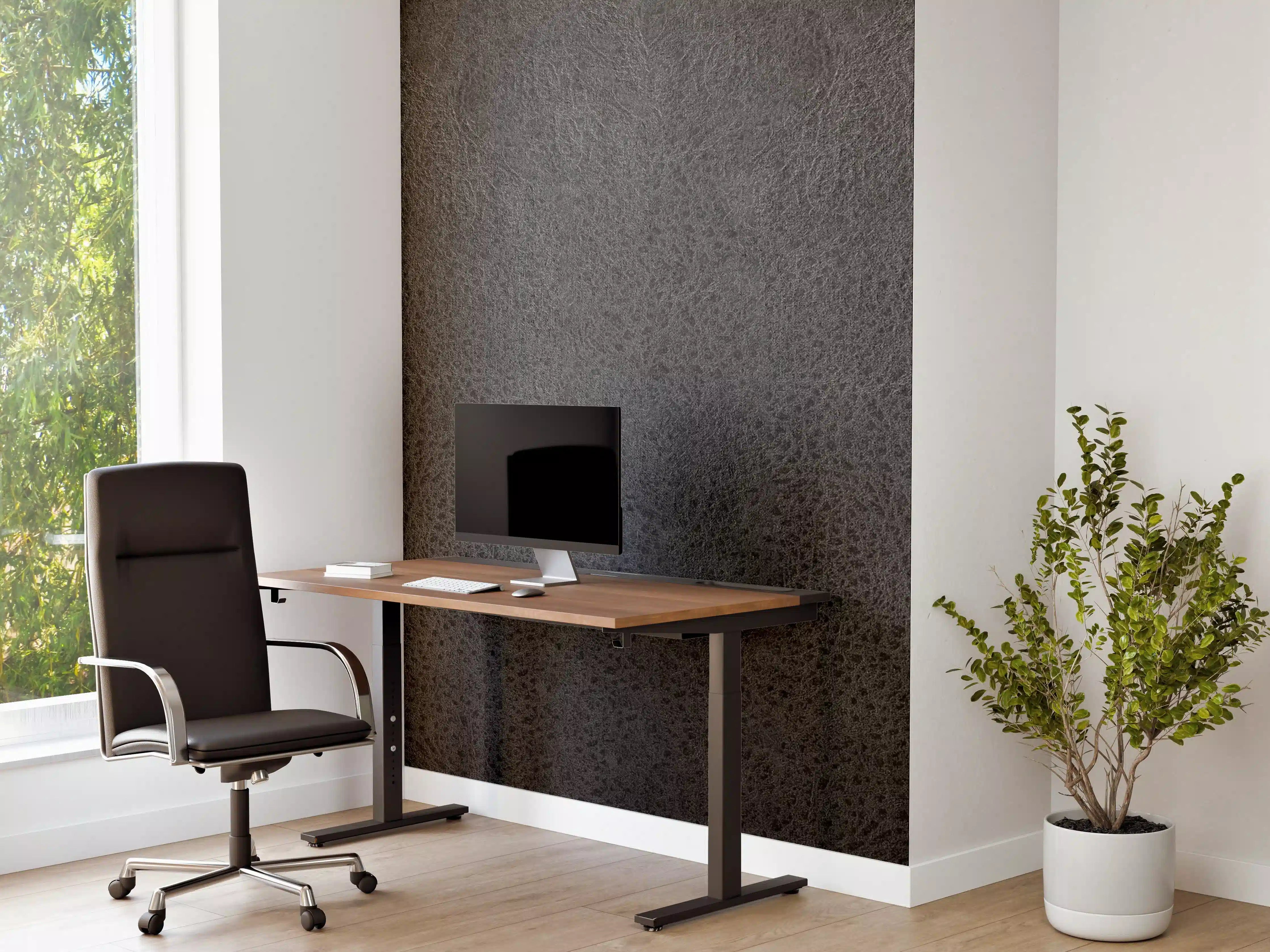 Büro Wandgestaltung - Alte schwarze Leder Textur