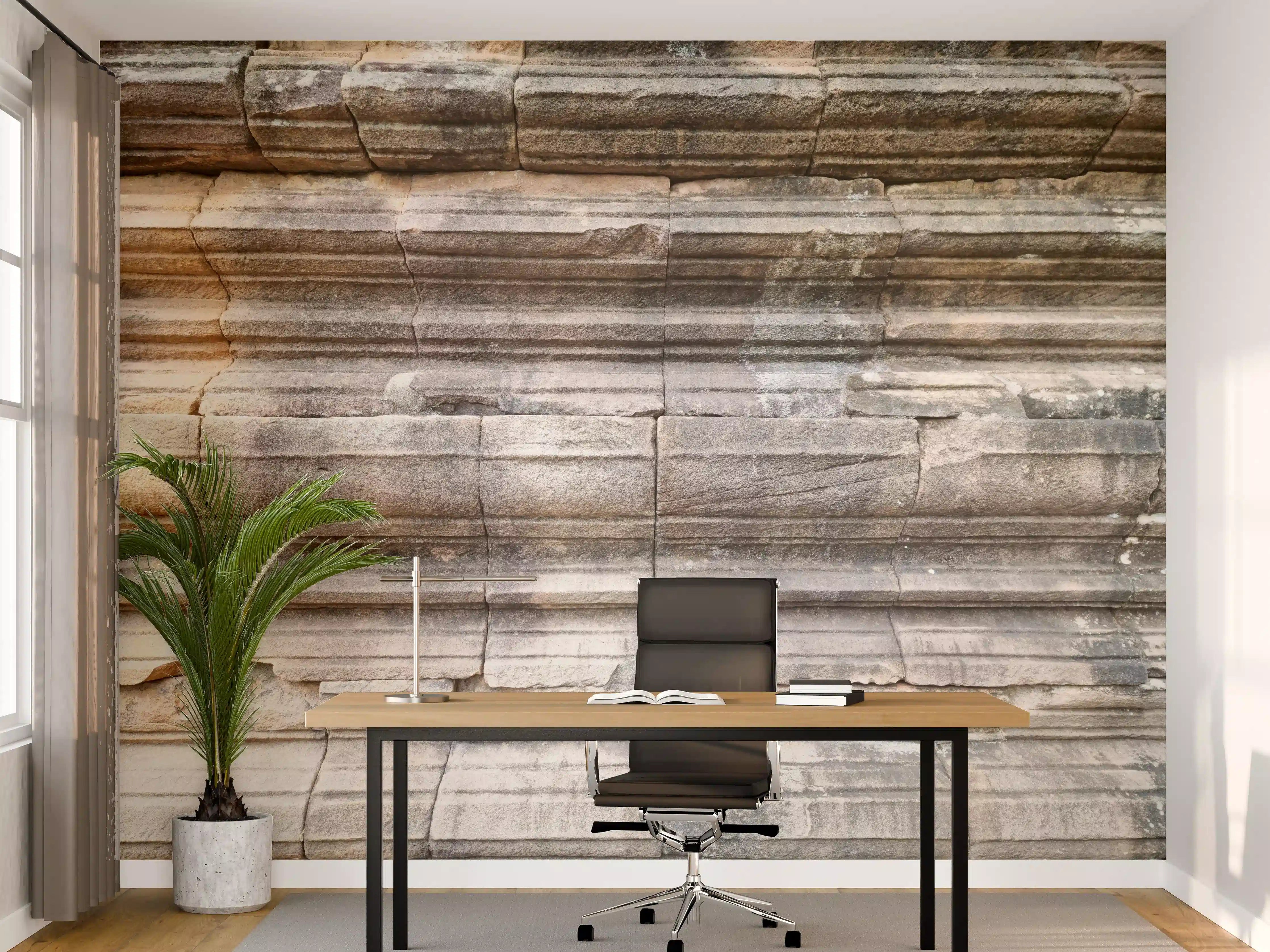 Büro Wandgestaltung - Alter Steinziegel - Grunge