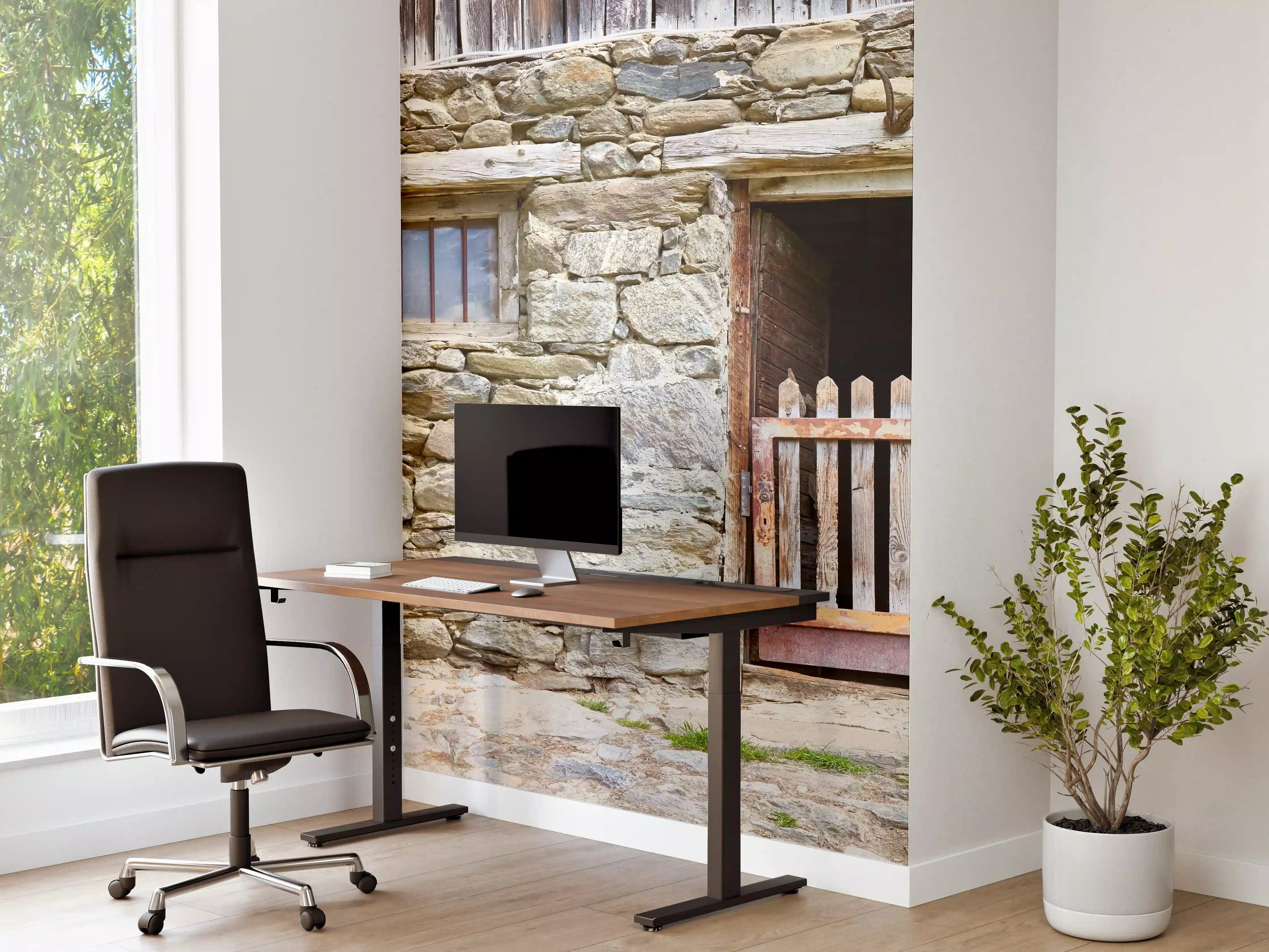 Büro Wandgestaltung - Alter Tierstall in Südtirol
