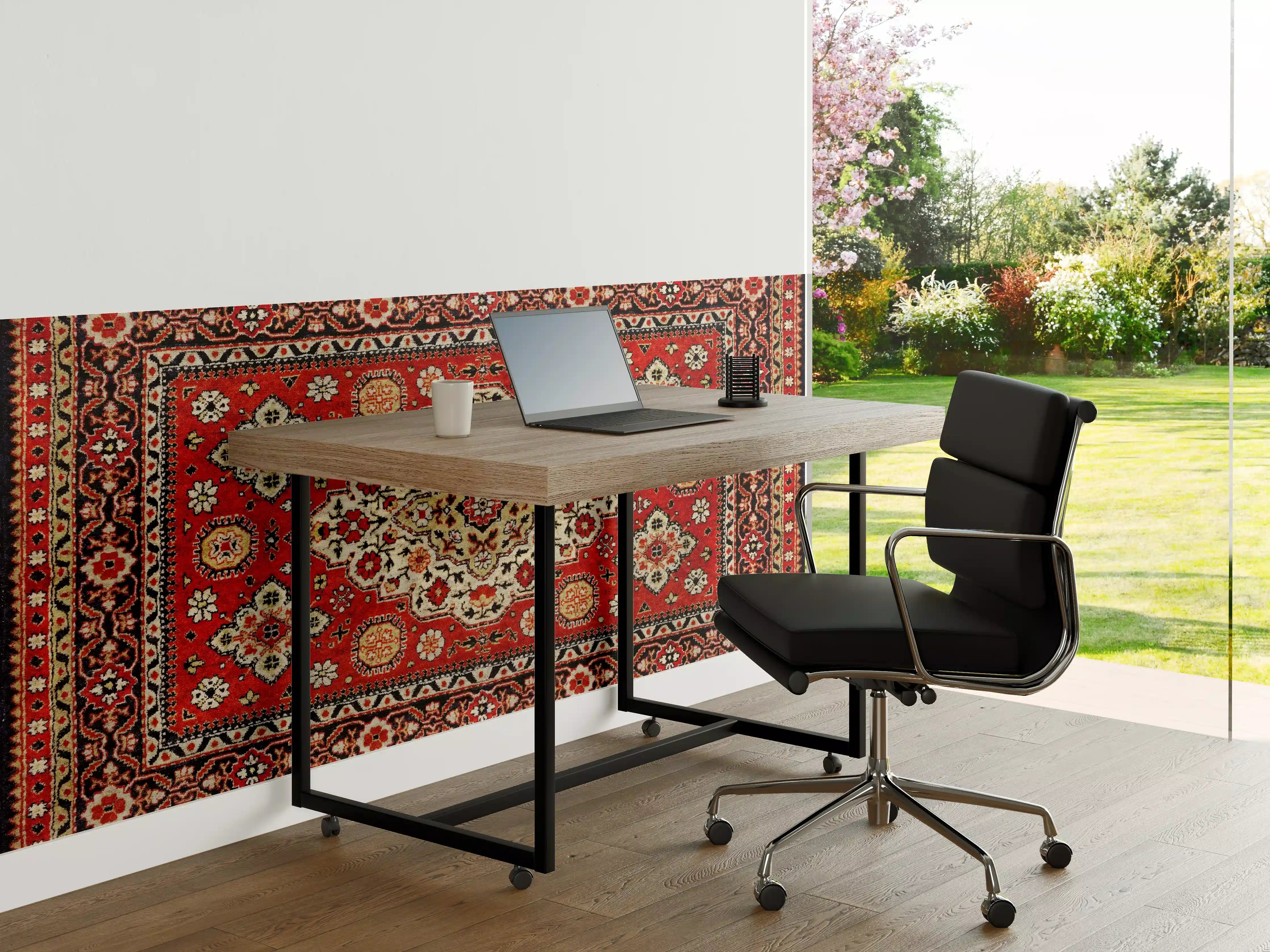 Büro Wandgestaltung - Alter roter Perserteppich Textur