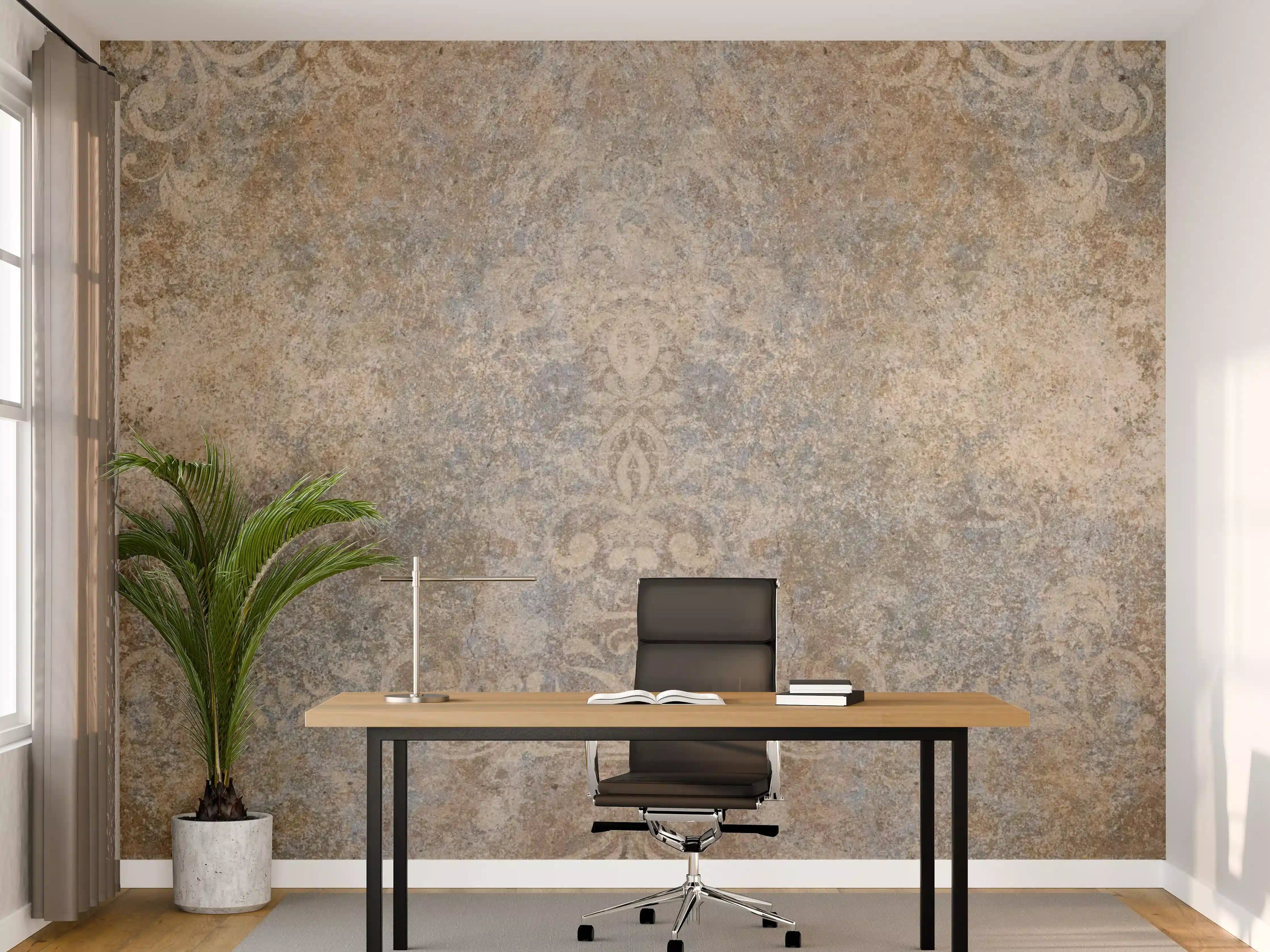 Büro Wandgestaltung - Altes abgenutztes Mosaik Motiv