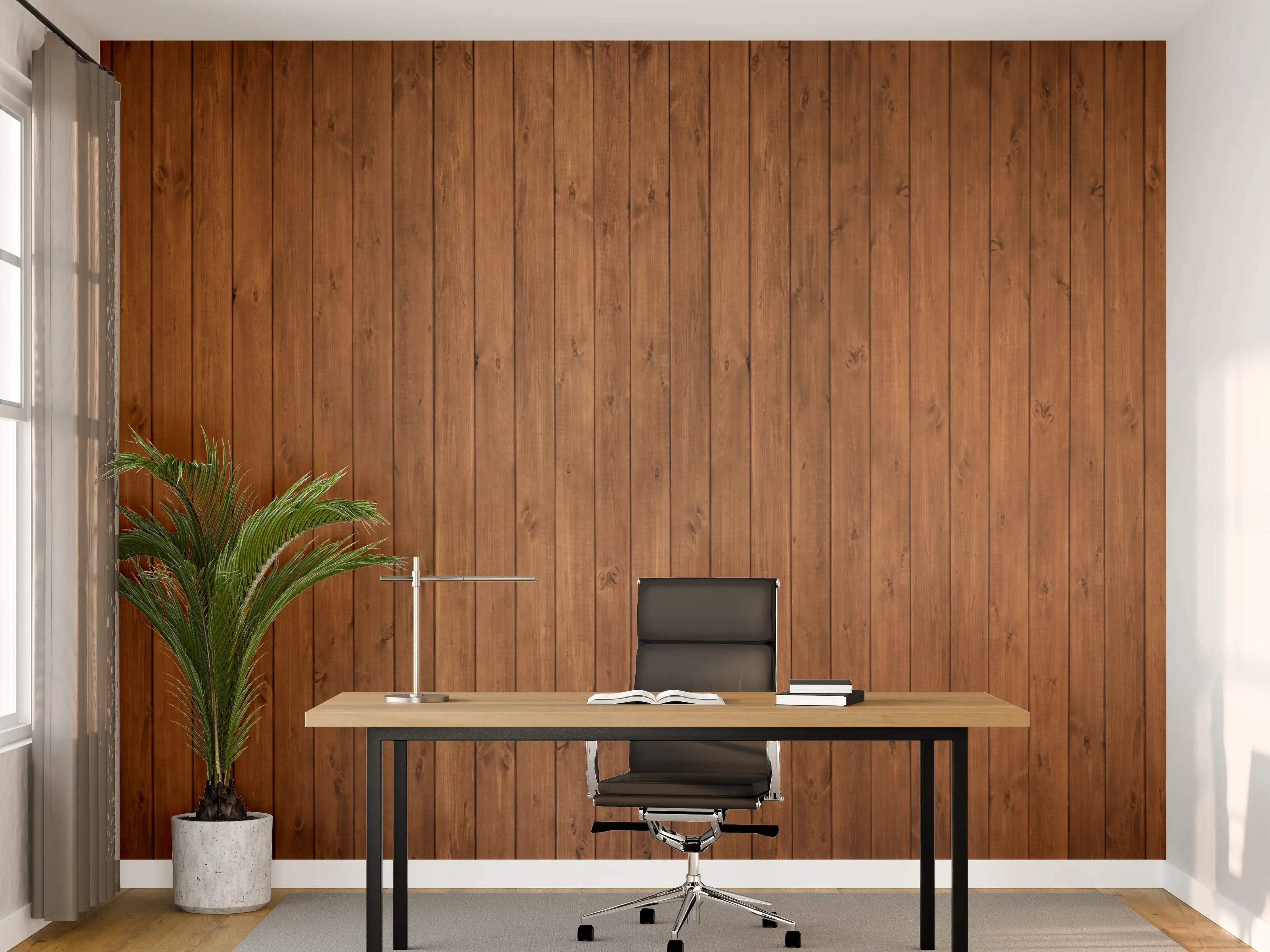 Büro Wandgestaltung - Altholz Textur Braun Hintergrund