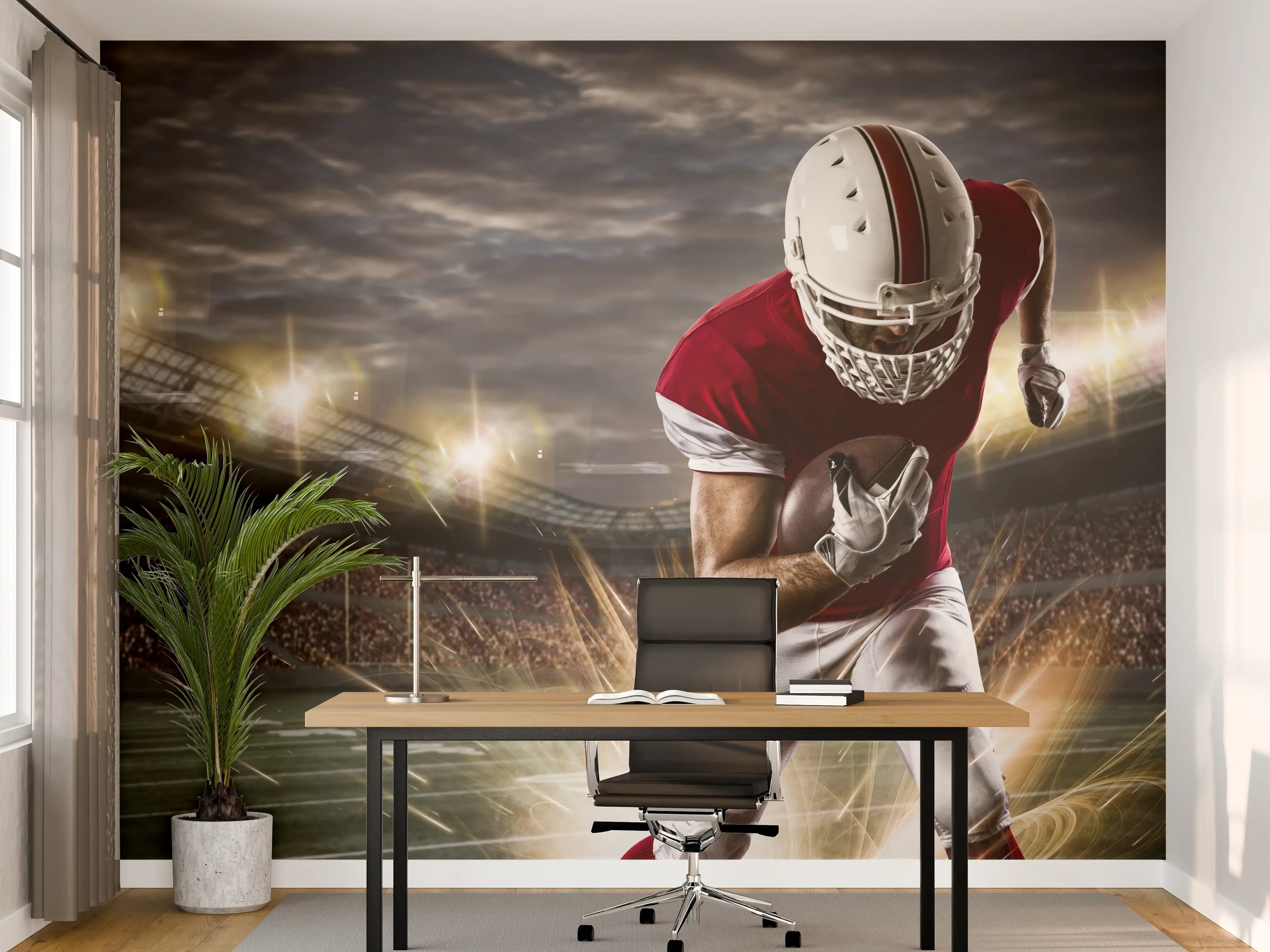 Büro Wandgestaltung - American Fußballspieler