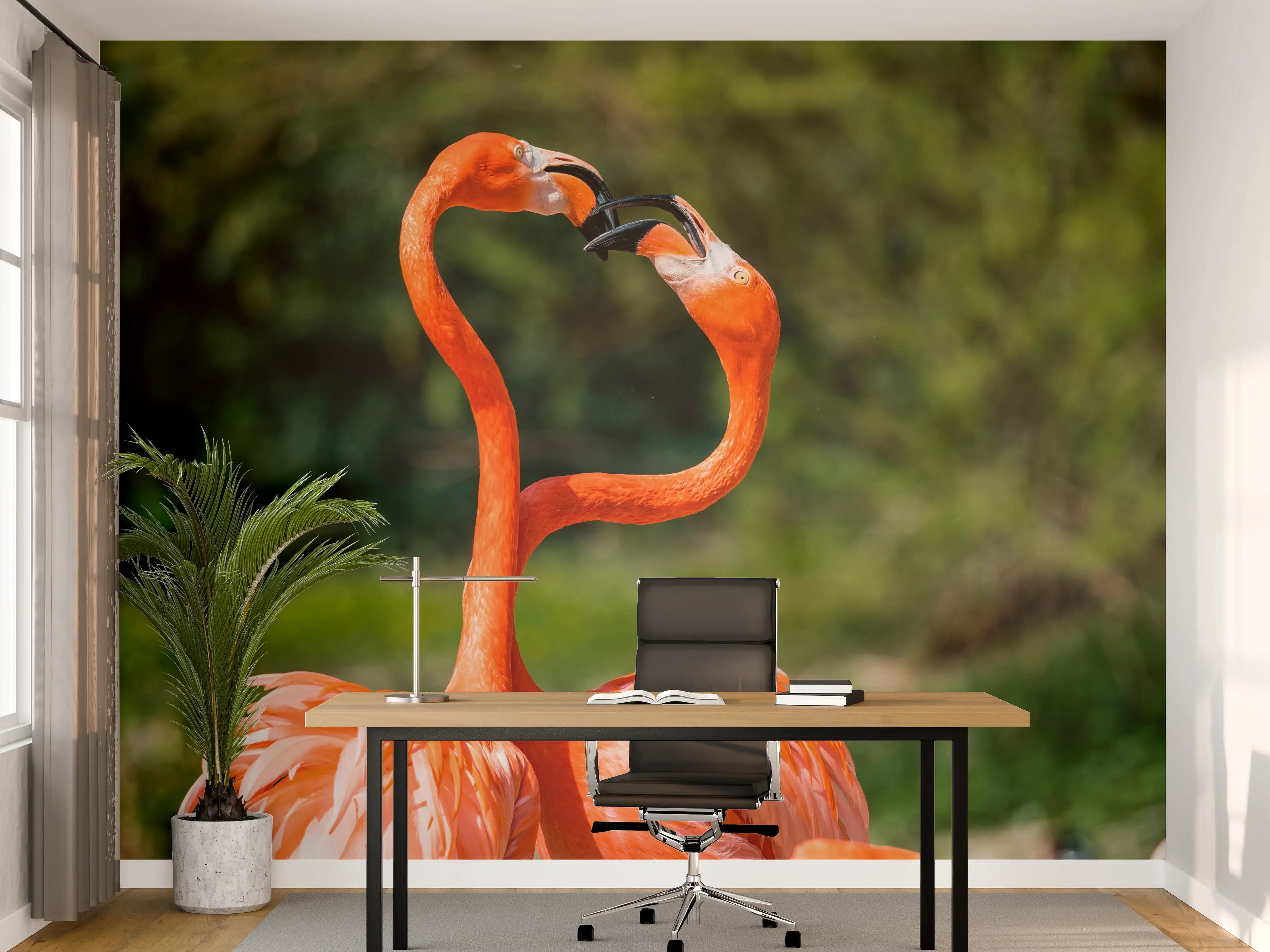 Büro Wandgestaltung - Amerikanisches Flamingo-Paar