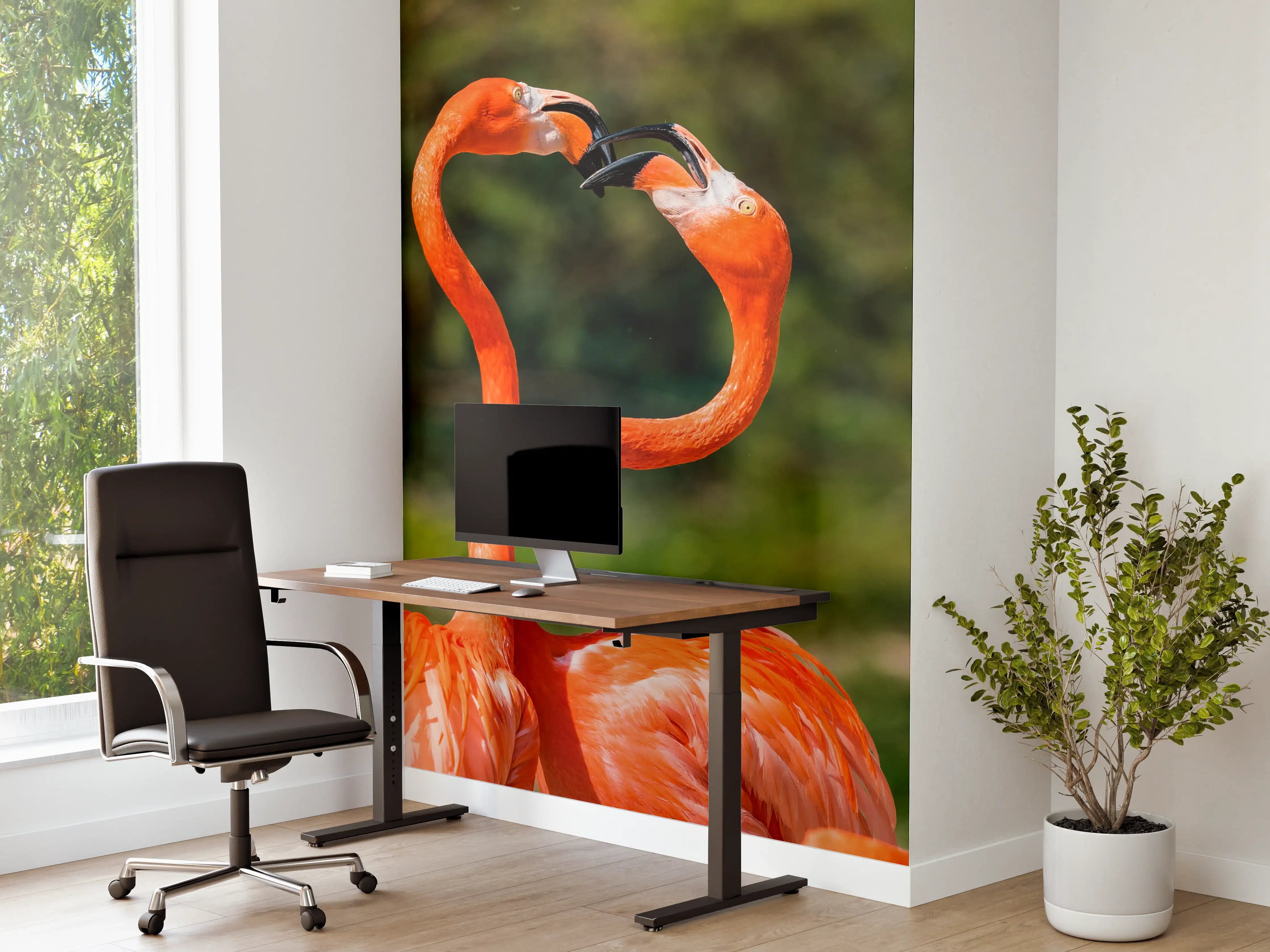 Büro Wandgestaltung - Amerikanisches Flamingo-Paar
