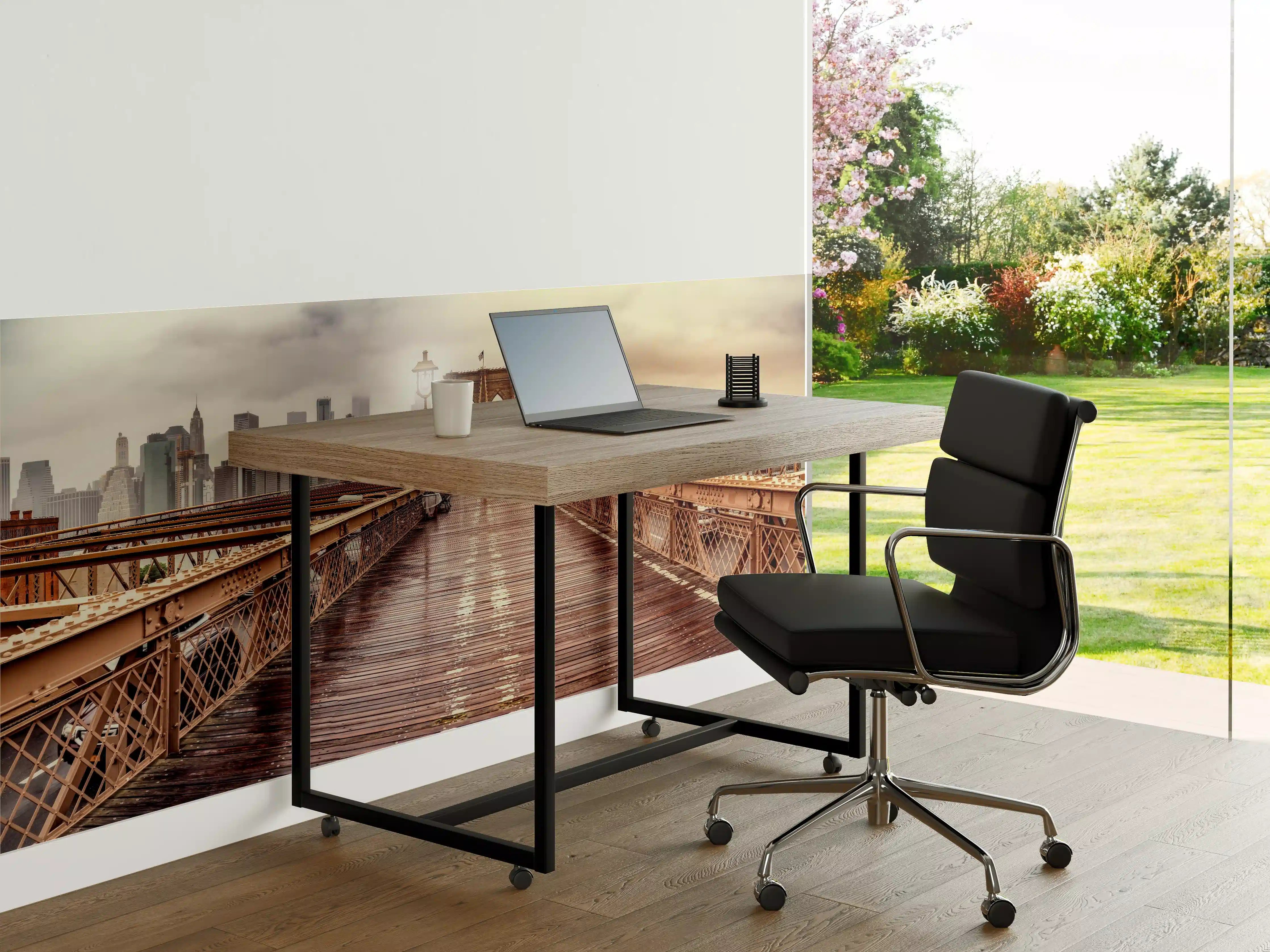 Büro Wandgestaltung - Ansicht der Brücke auf die Stadt