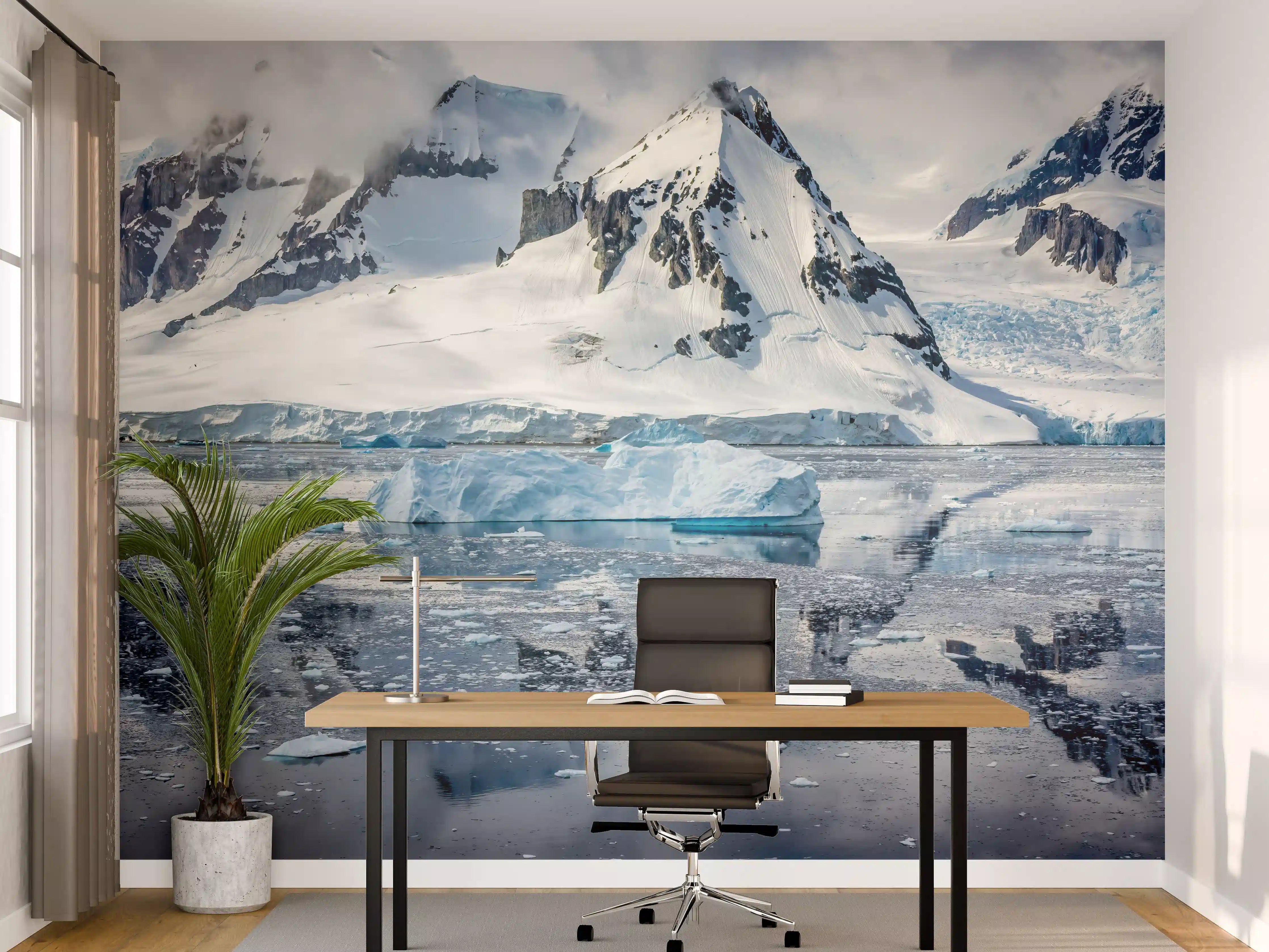 Büro Wandgestaltung - Antarktische Eisberg-Reflexion