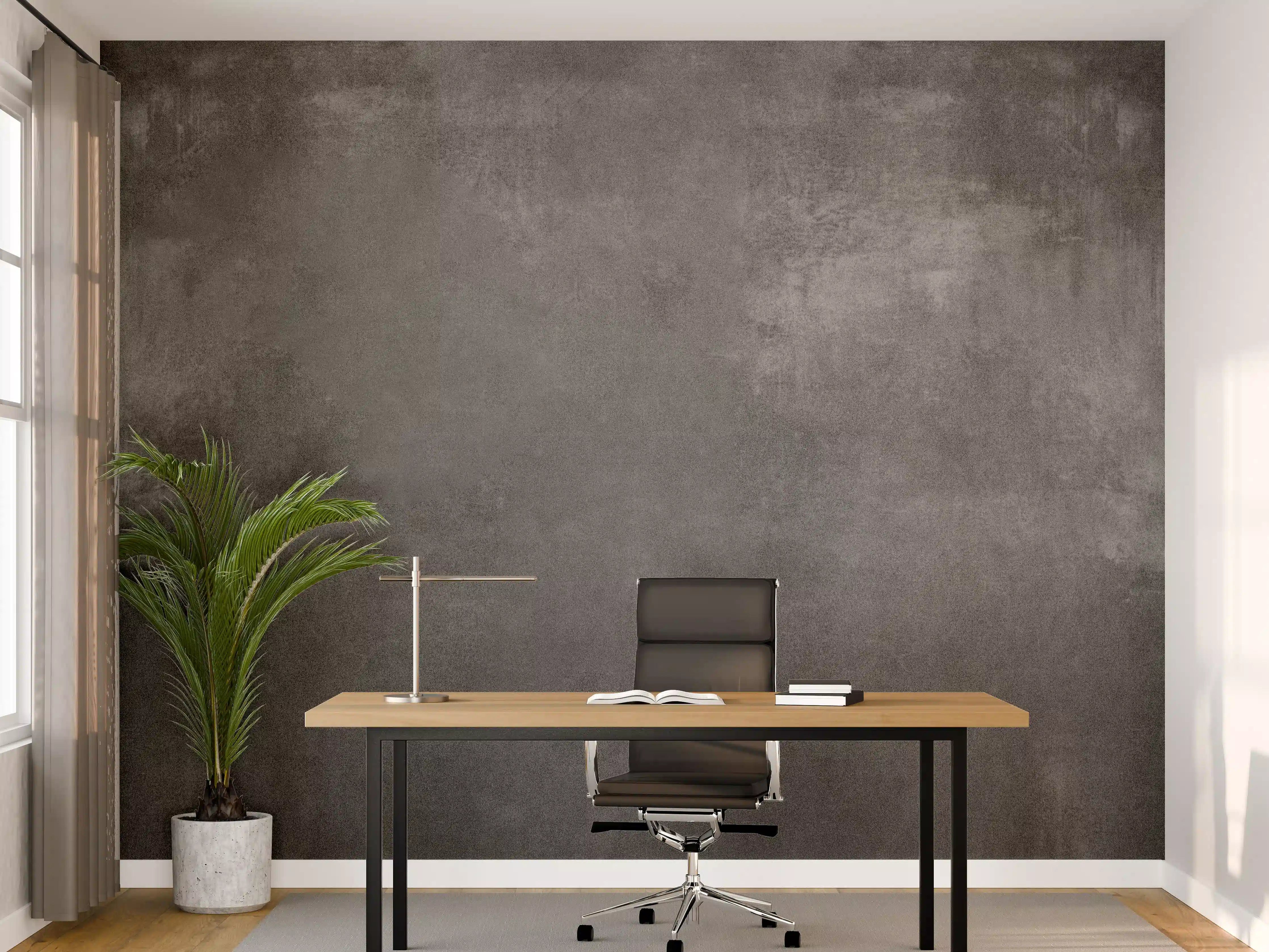 Büro Wandgestaltung - Anthrazit Beton Textur