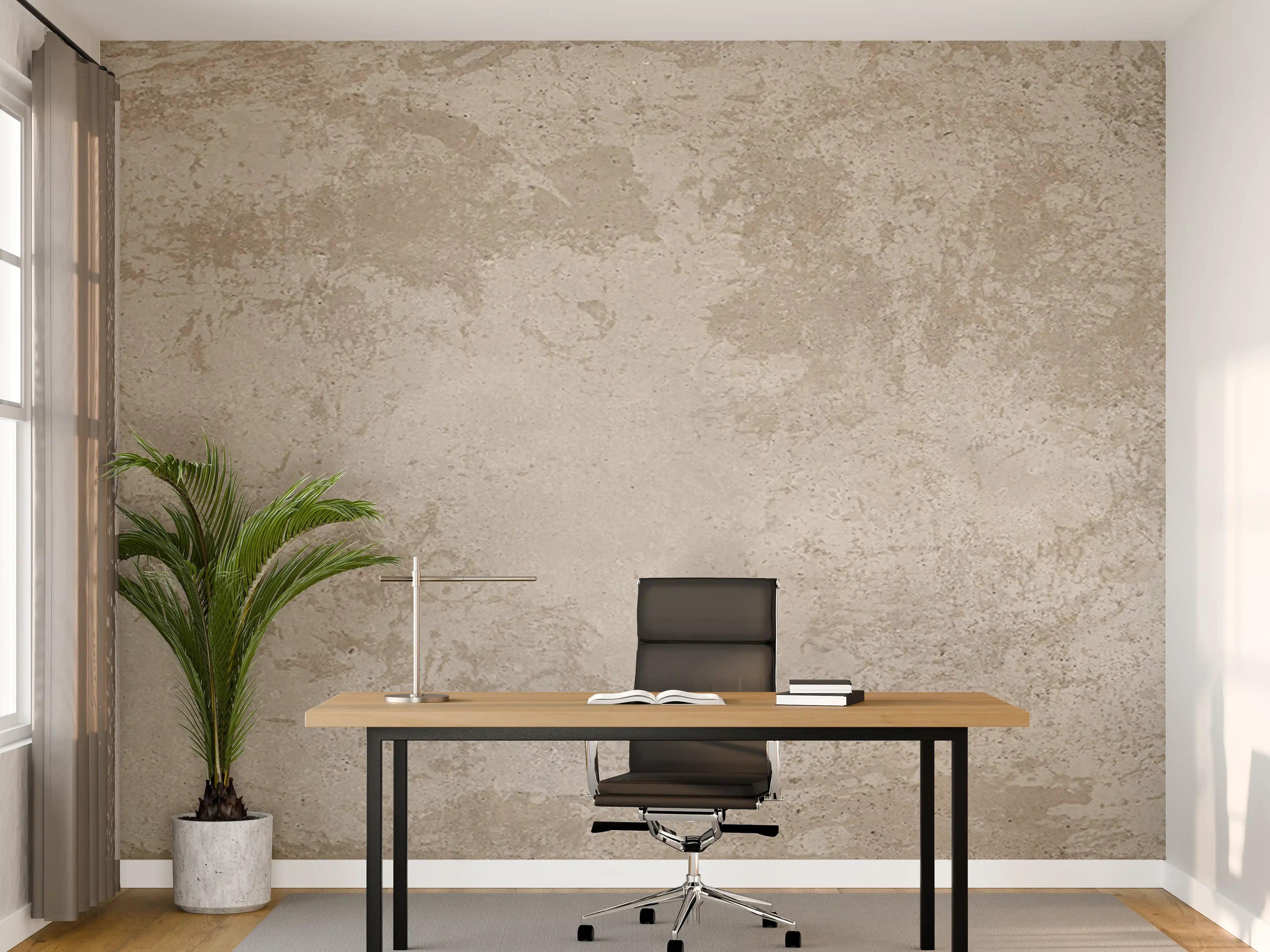 Büro Wandgestaltung - Antik beige Betonwand