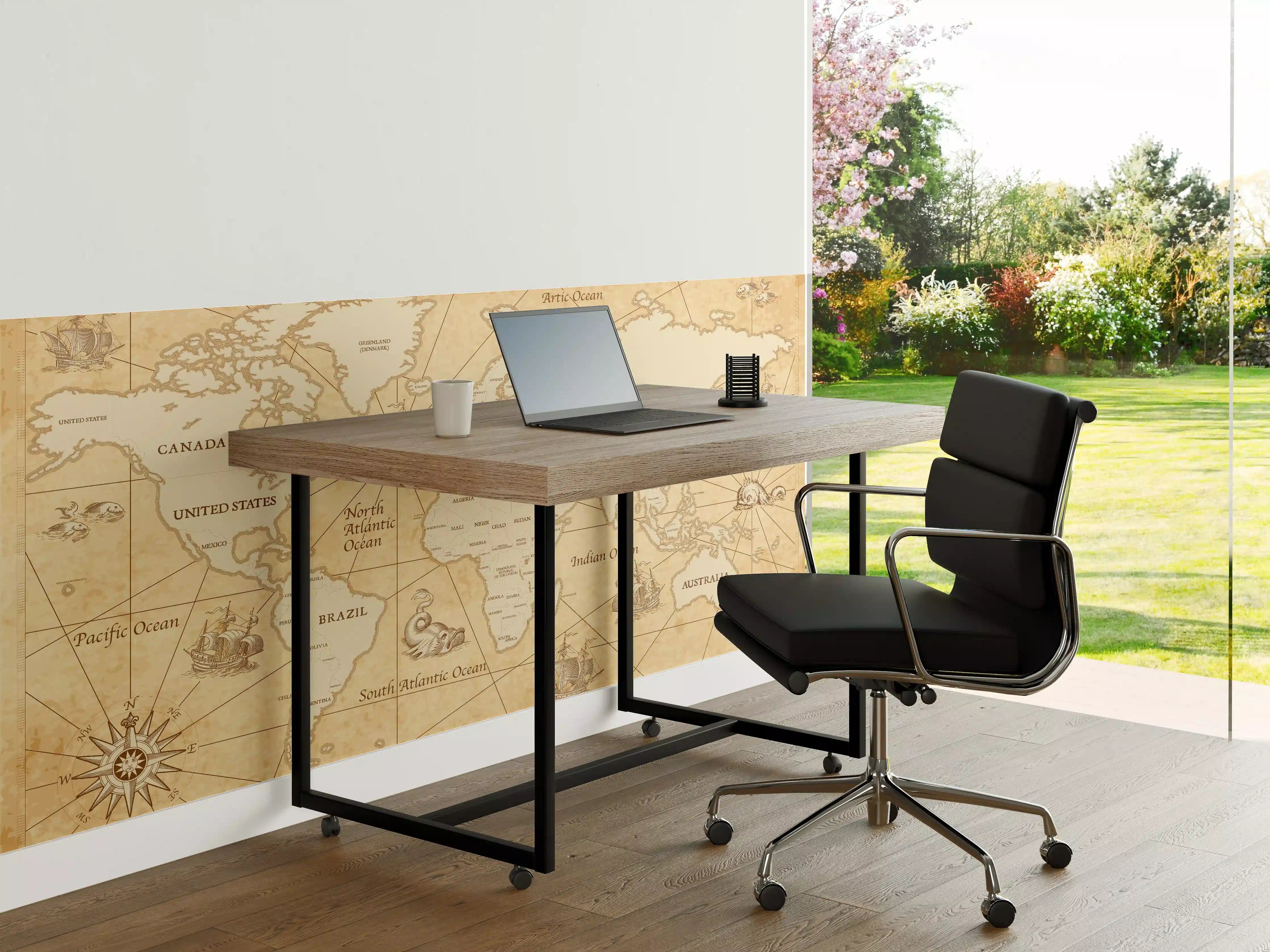 Büro Wandgestaltung - Antike Stil Weltkarte