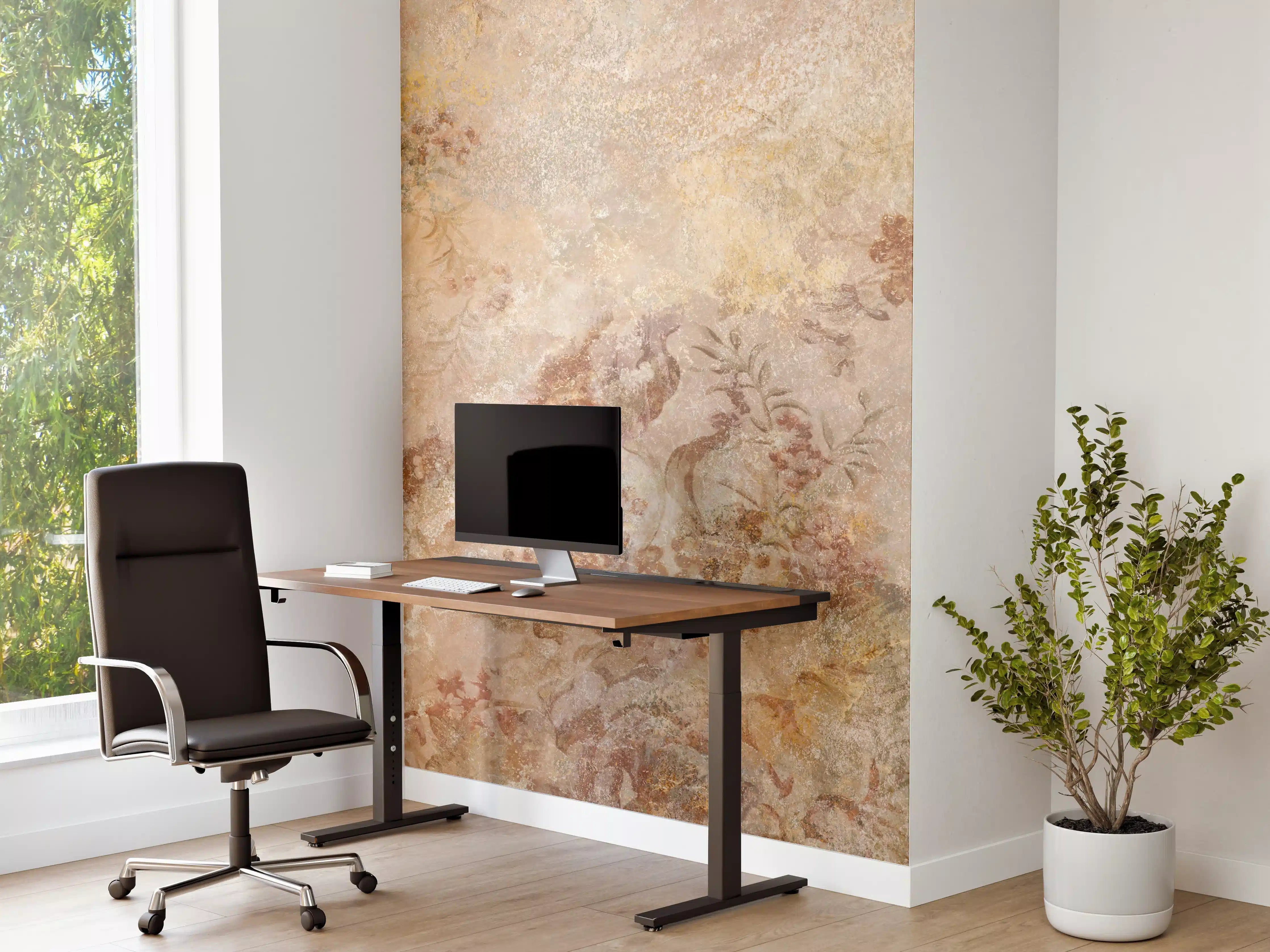Büro Wandgestaltung - Antikes Blumen Design