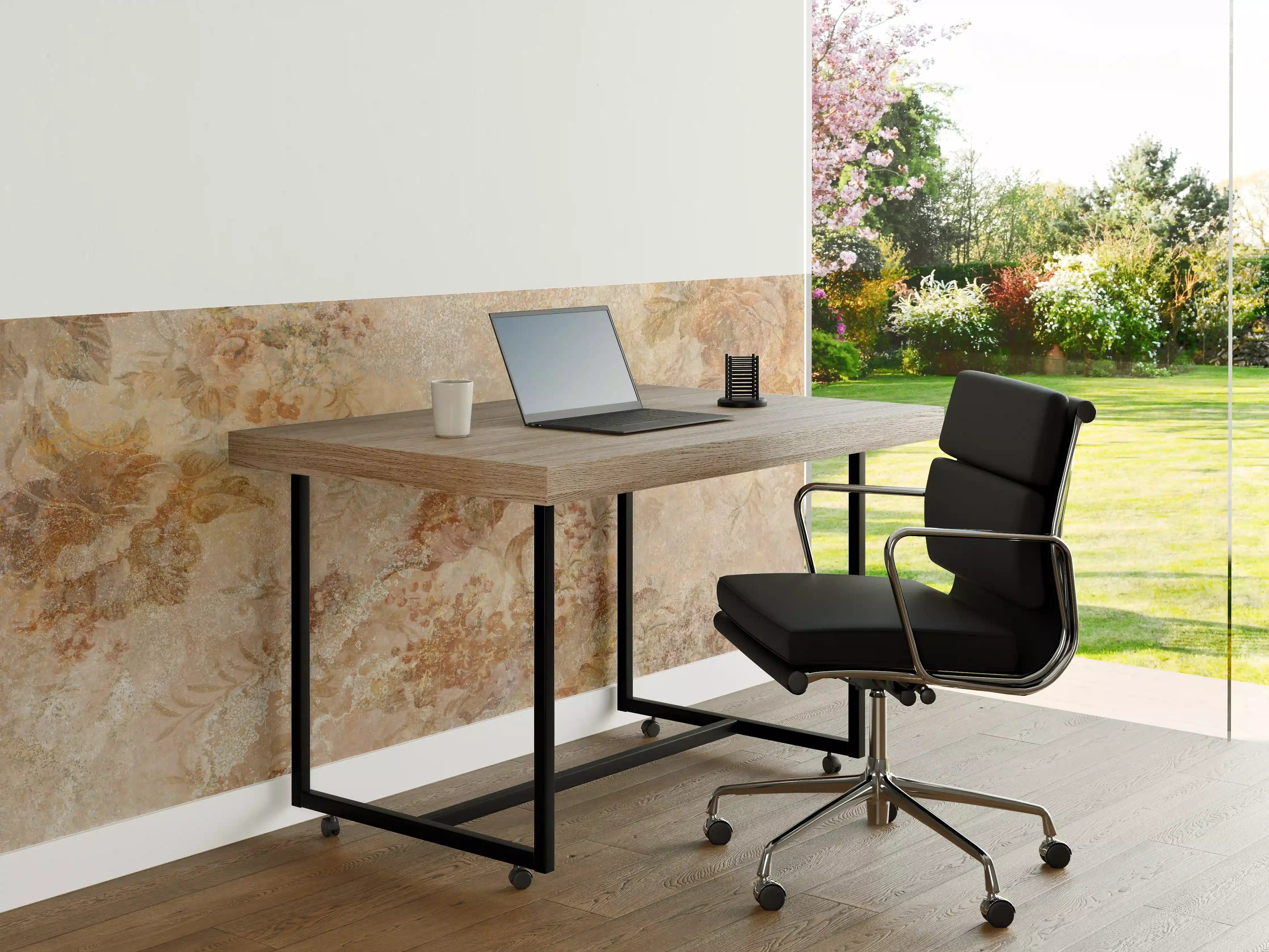 Büro Wandgestaltung - Antikes Blumen Design