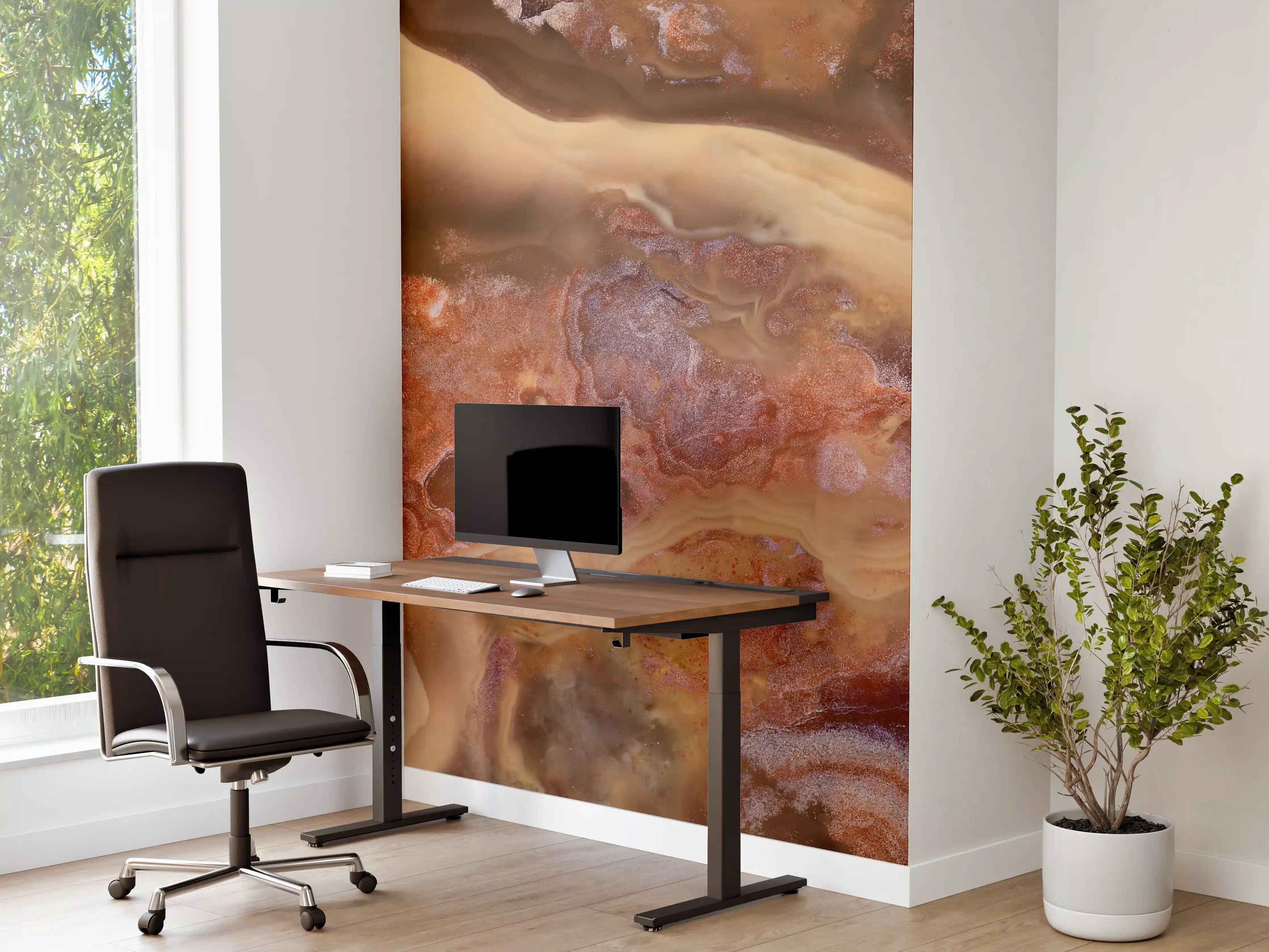 Büro Wandgestaltung - Antikes Marmordesign 