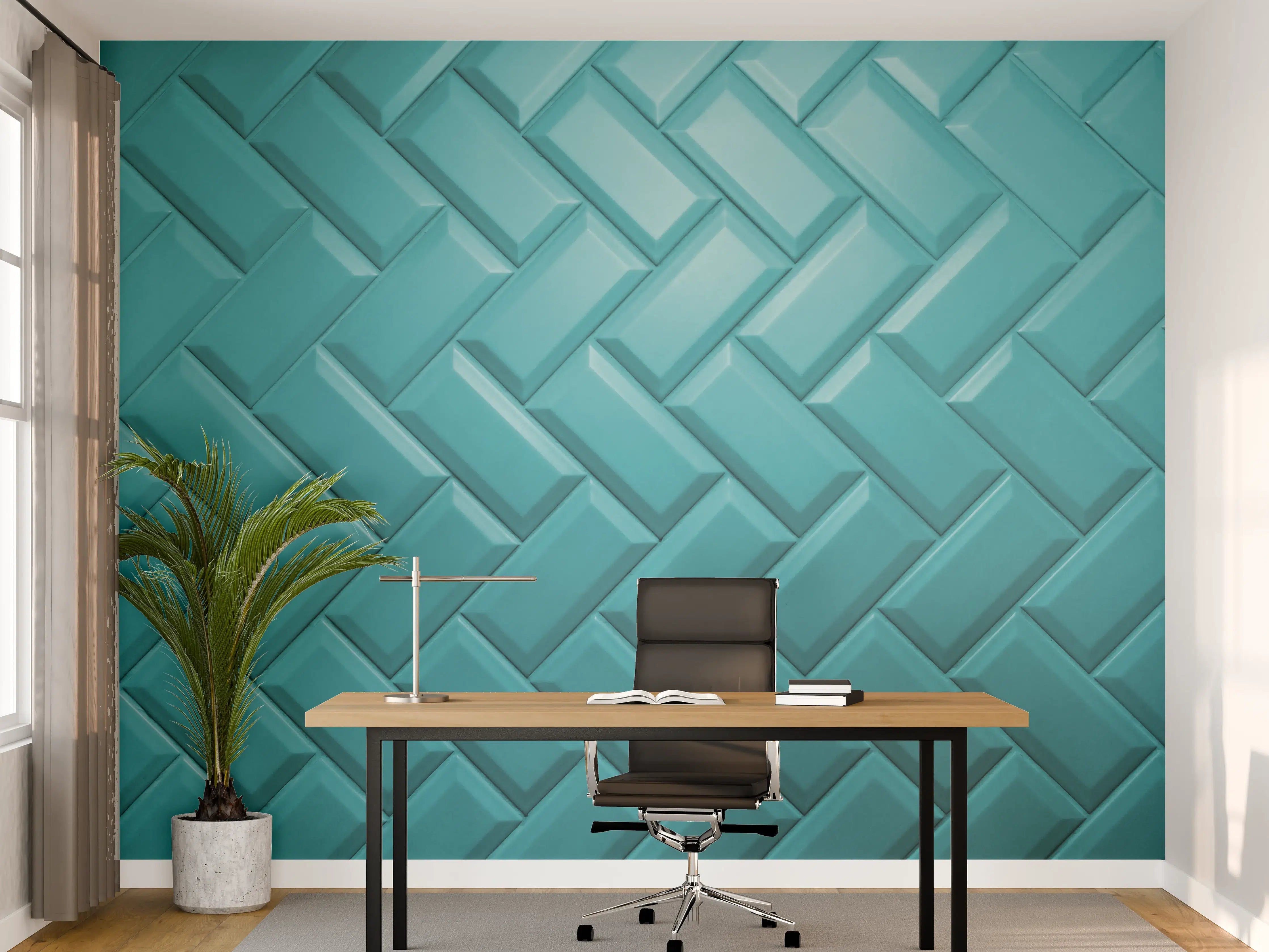 Büro Wandgestaltung - Aqua Matte Keramikfliesen