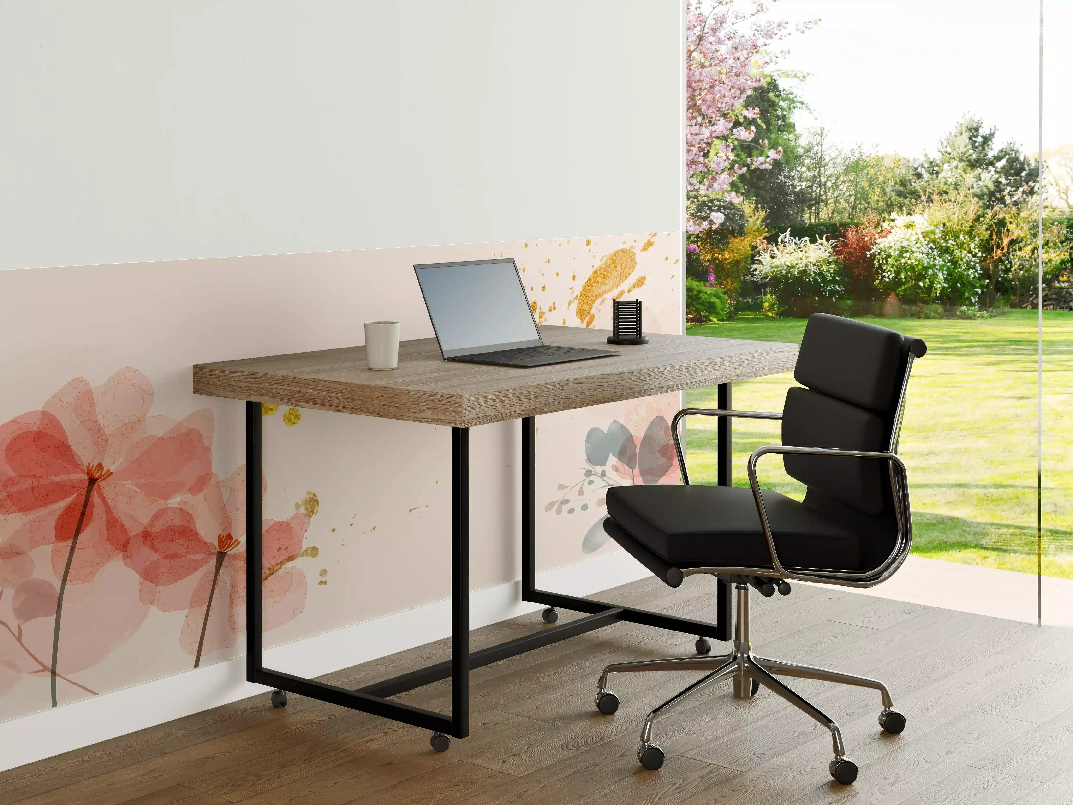 Büro Wandgestaltung - Aquarell Blumen Abstrakt