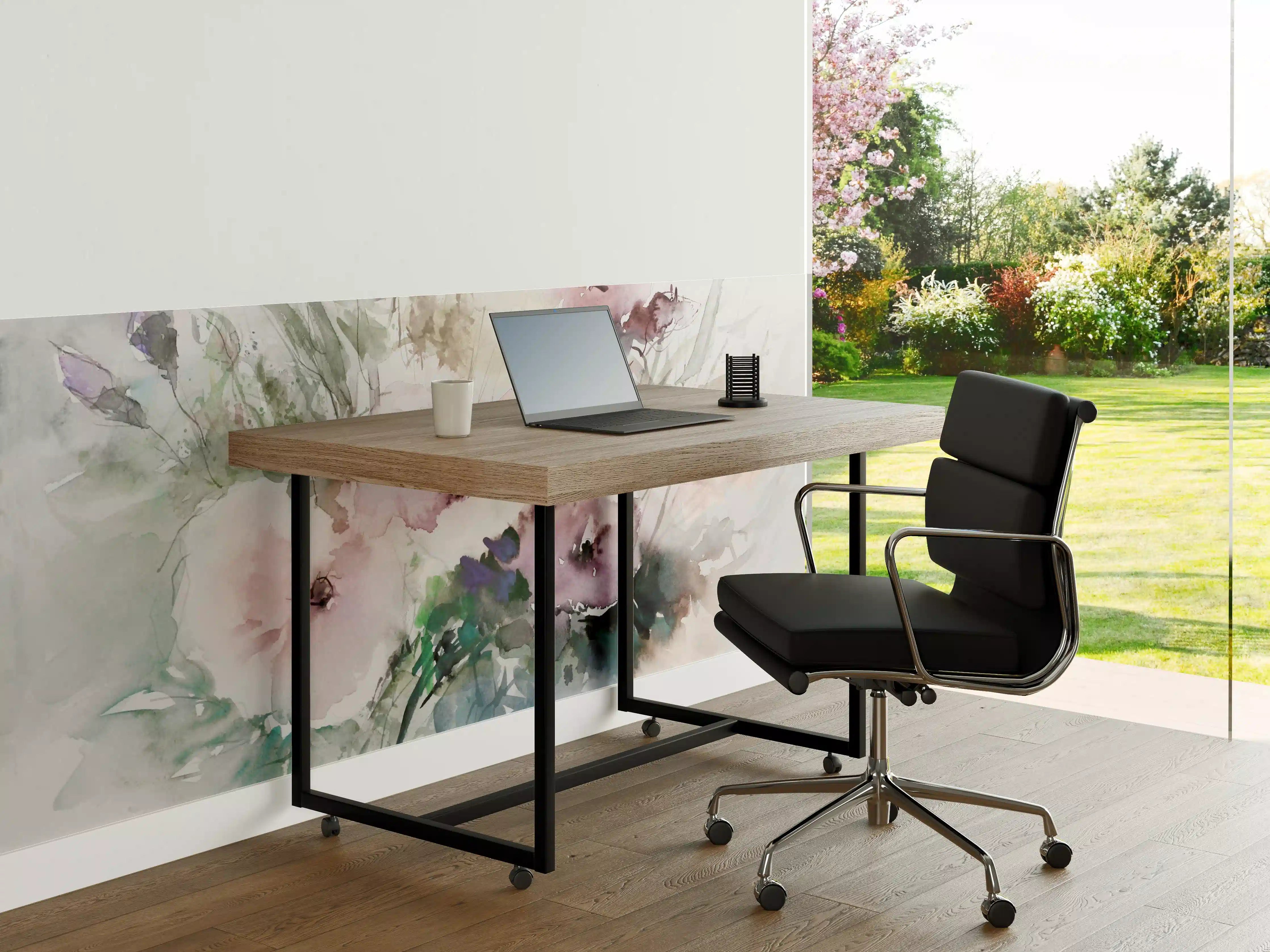 Büro Wandgestaltung - Aquarell-Blumenstrauß in Pastellfarben