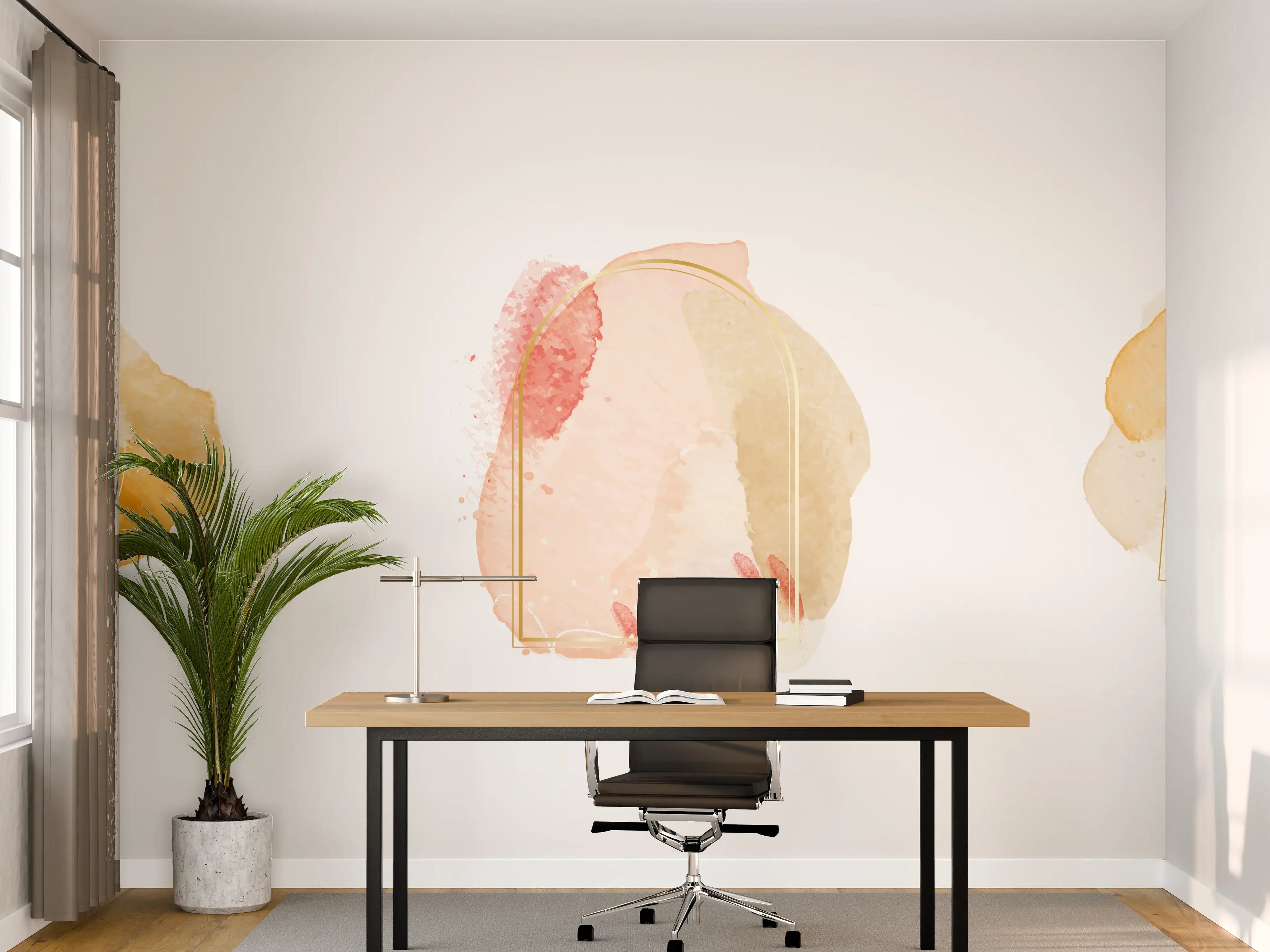 Büro Wandgestaltung - Aquarell Flecken Pastell Set