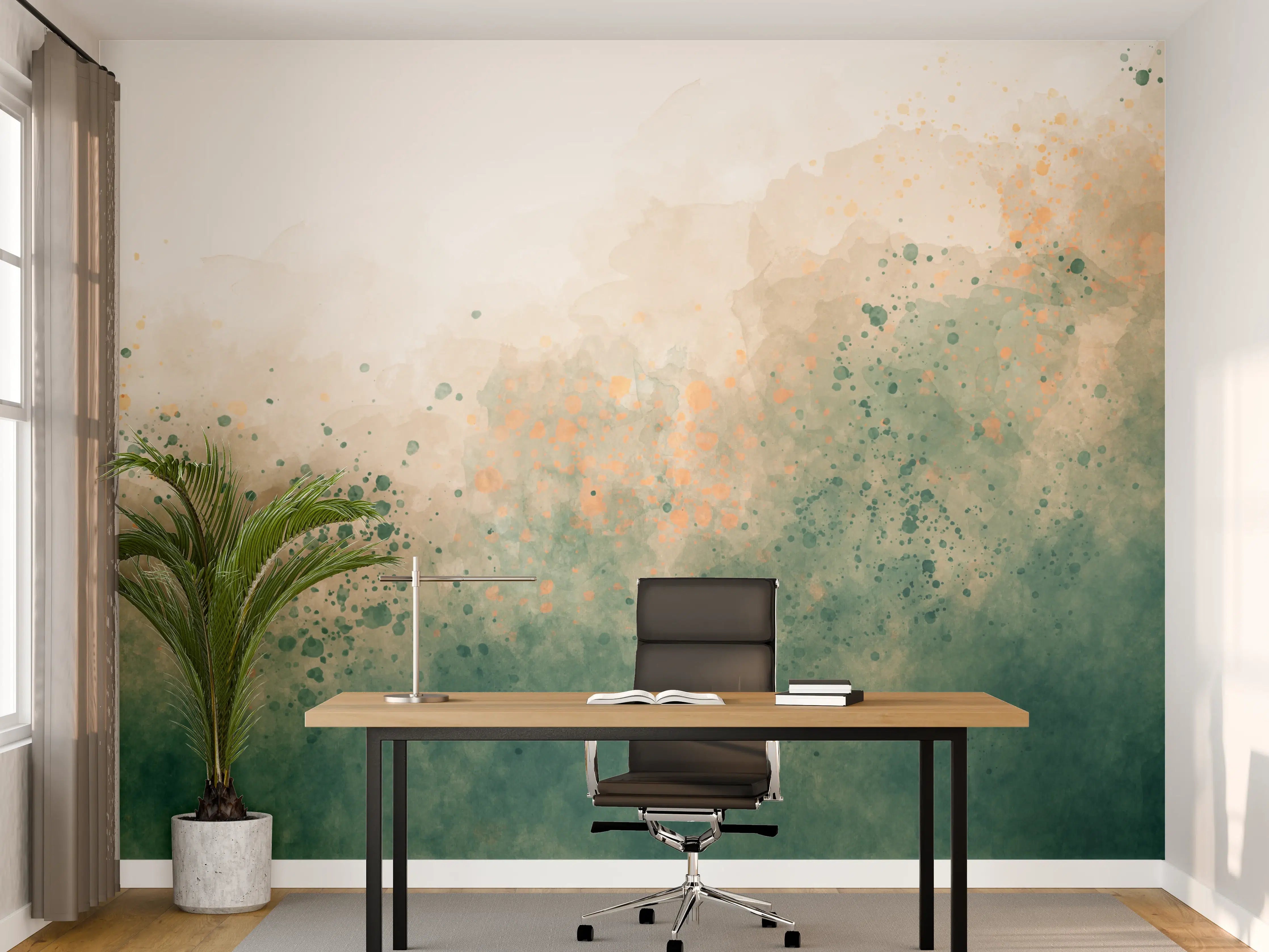 Büro Wandgestaltung - Aquarell Himmel Gradient Textur