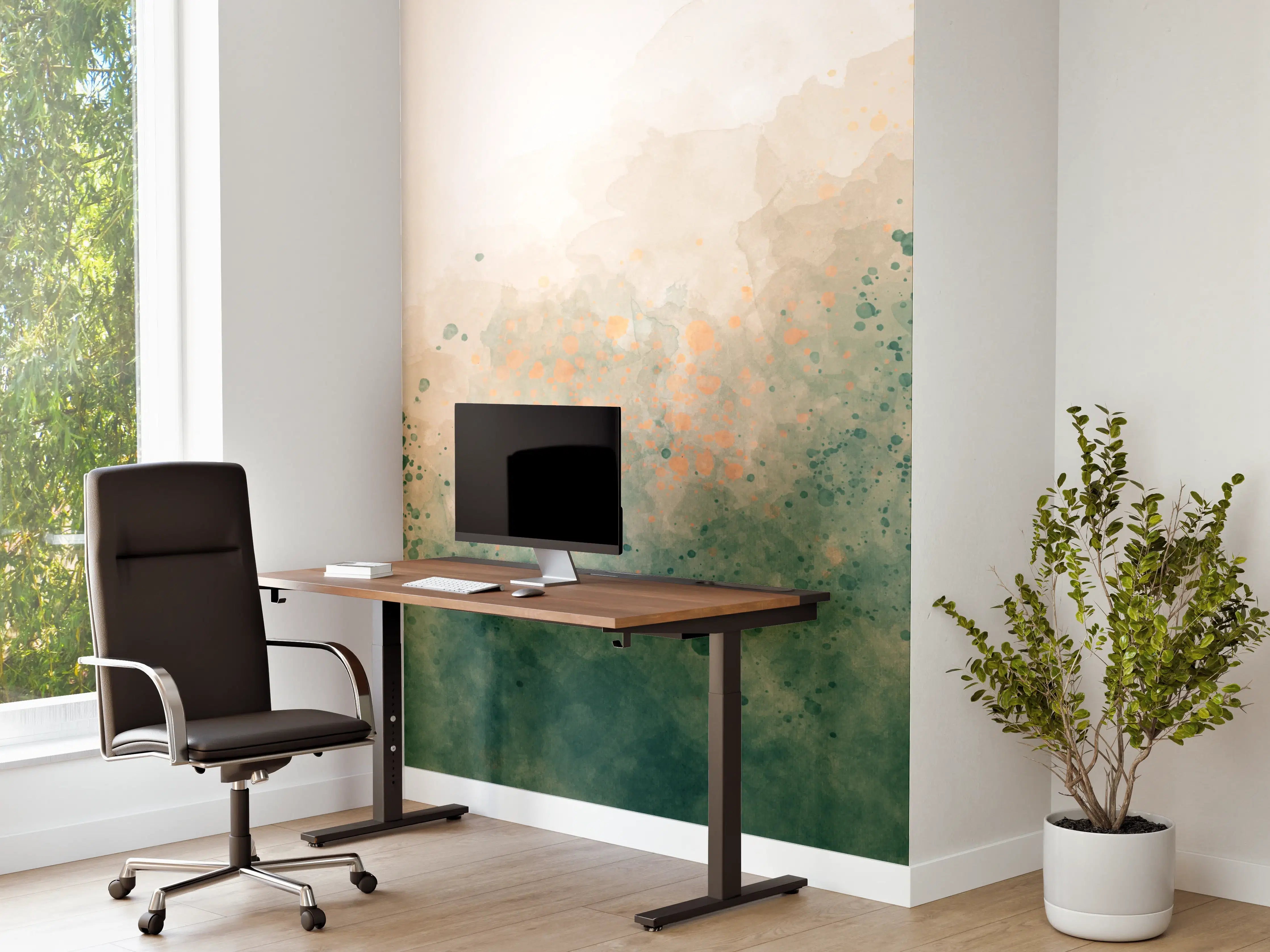 Büro Wandgestaltung - Aquarell Himmel Gradient Textur