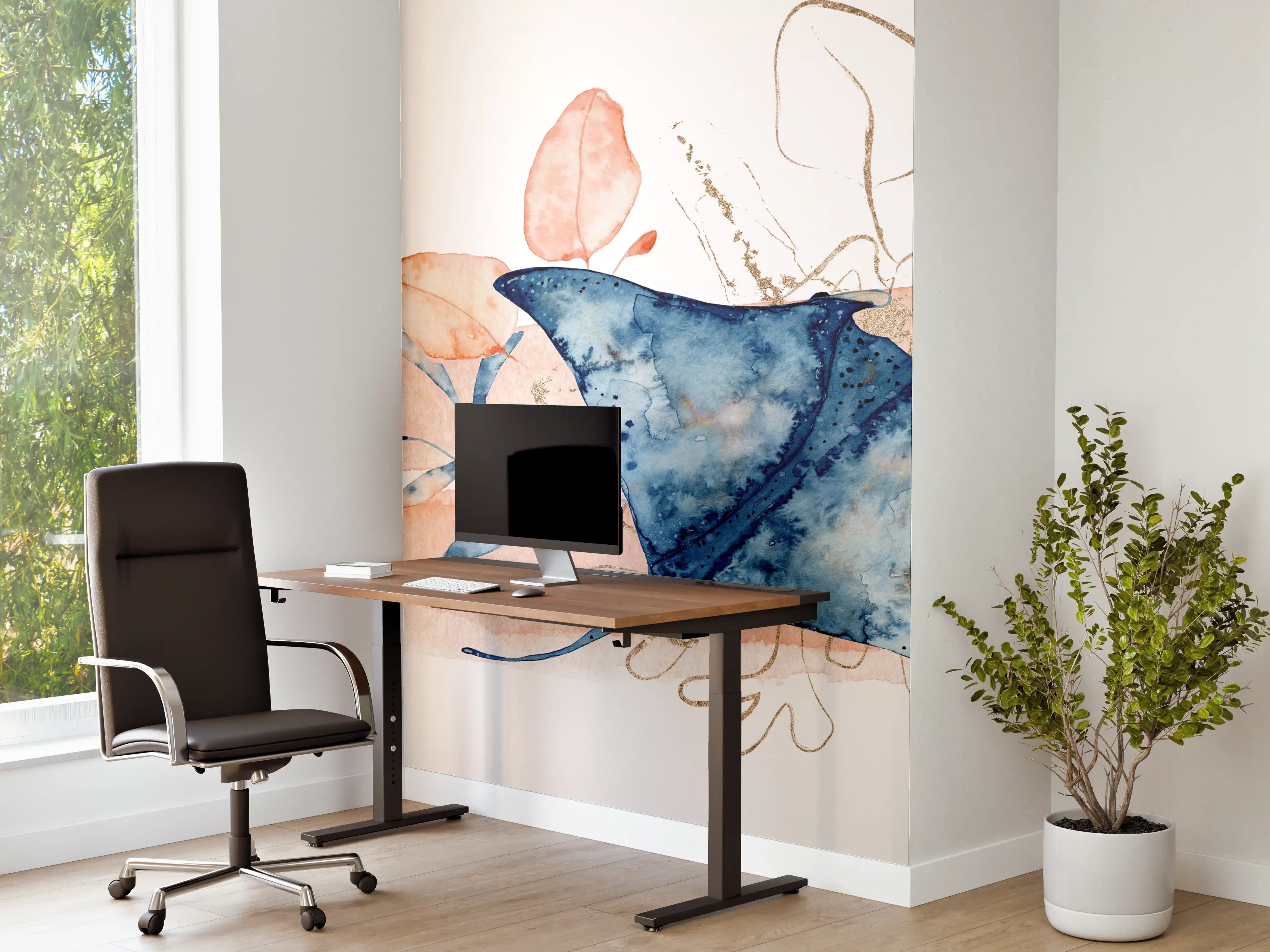 Büro Wandgestaltung - Aquarell-Illustration eines Rochenfisches 
