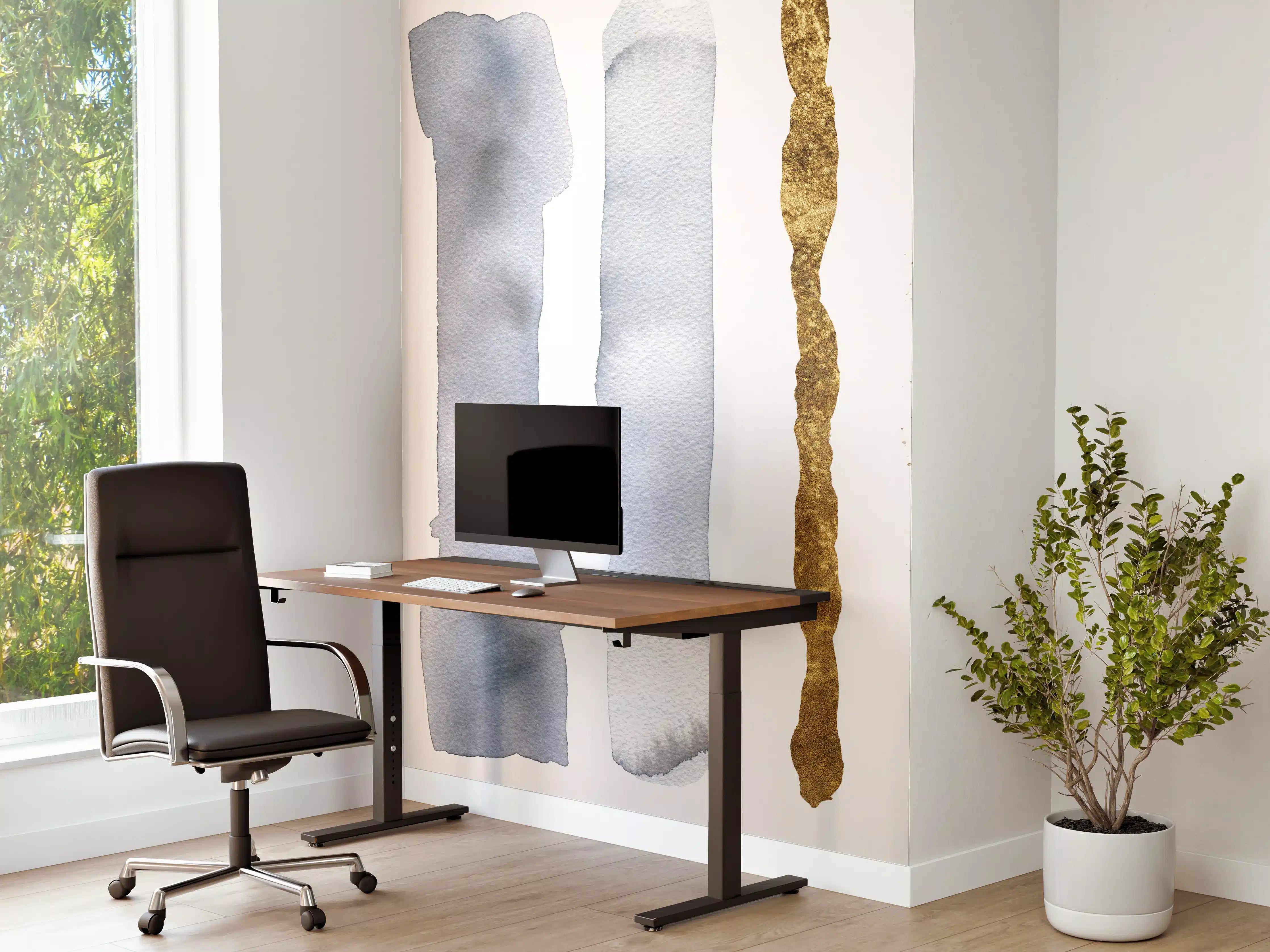 Büro Wandgestaltung - Aquarell Malerei im Flecken-Overlay
