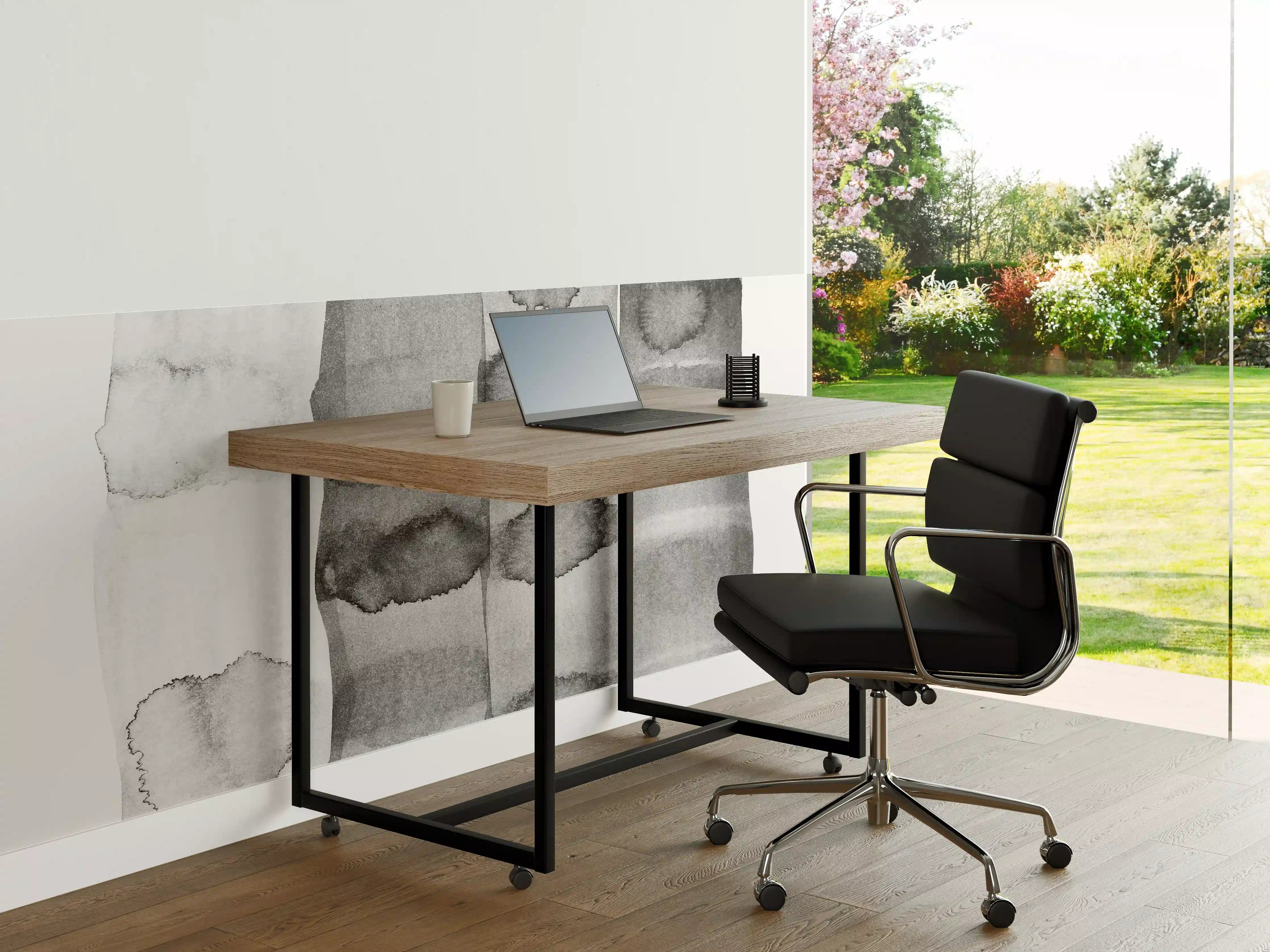 Büro Wandgestaltung - Aquarell Muster in Grau