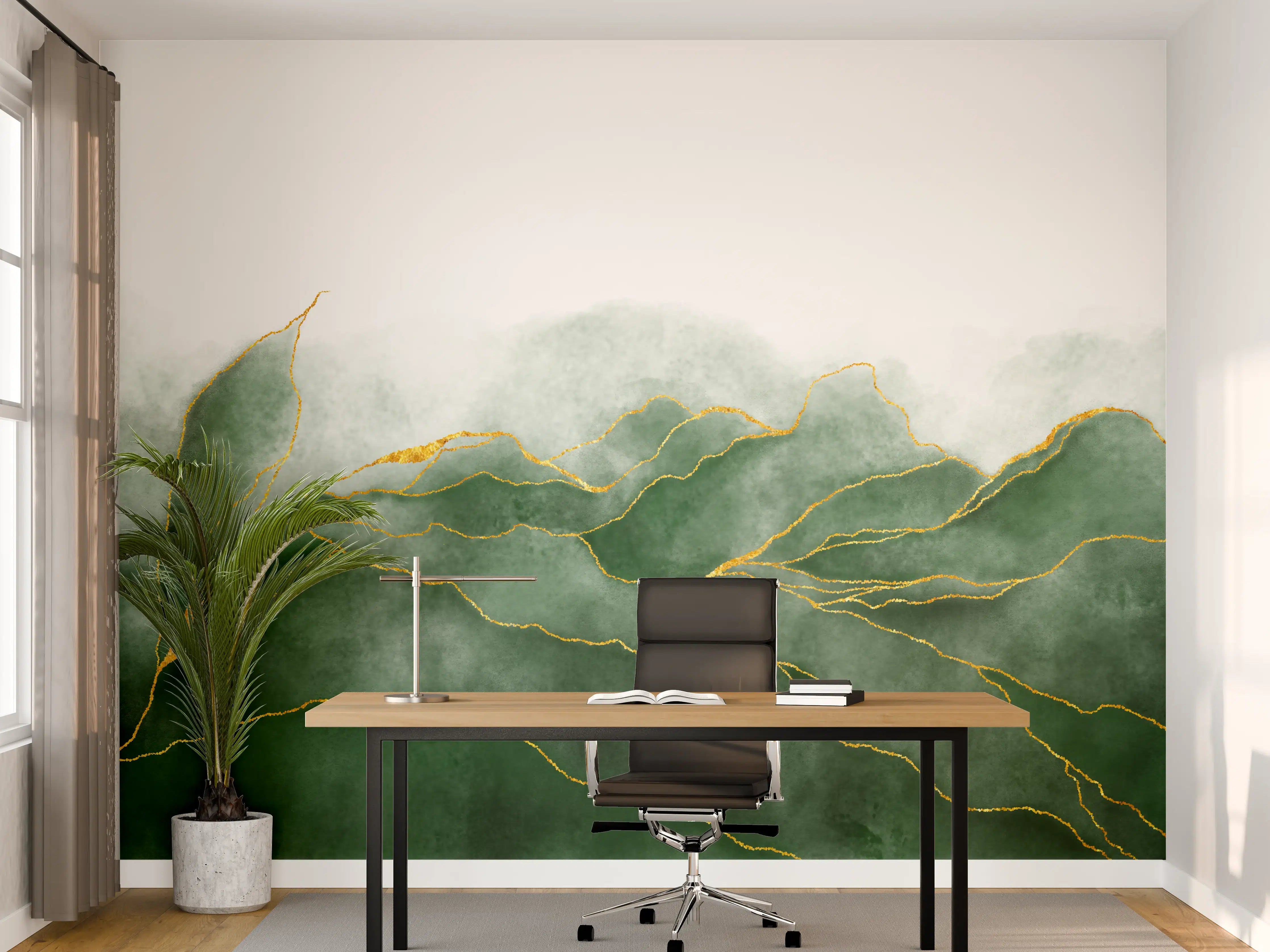 Büro Wandgestaltung - Aquarell Zeichnung - Pflanzen